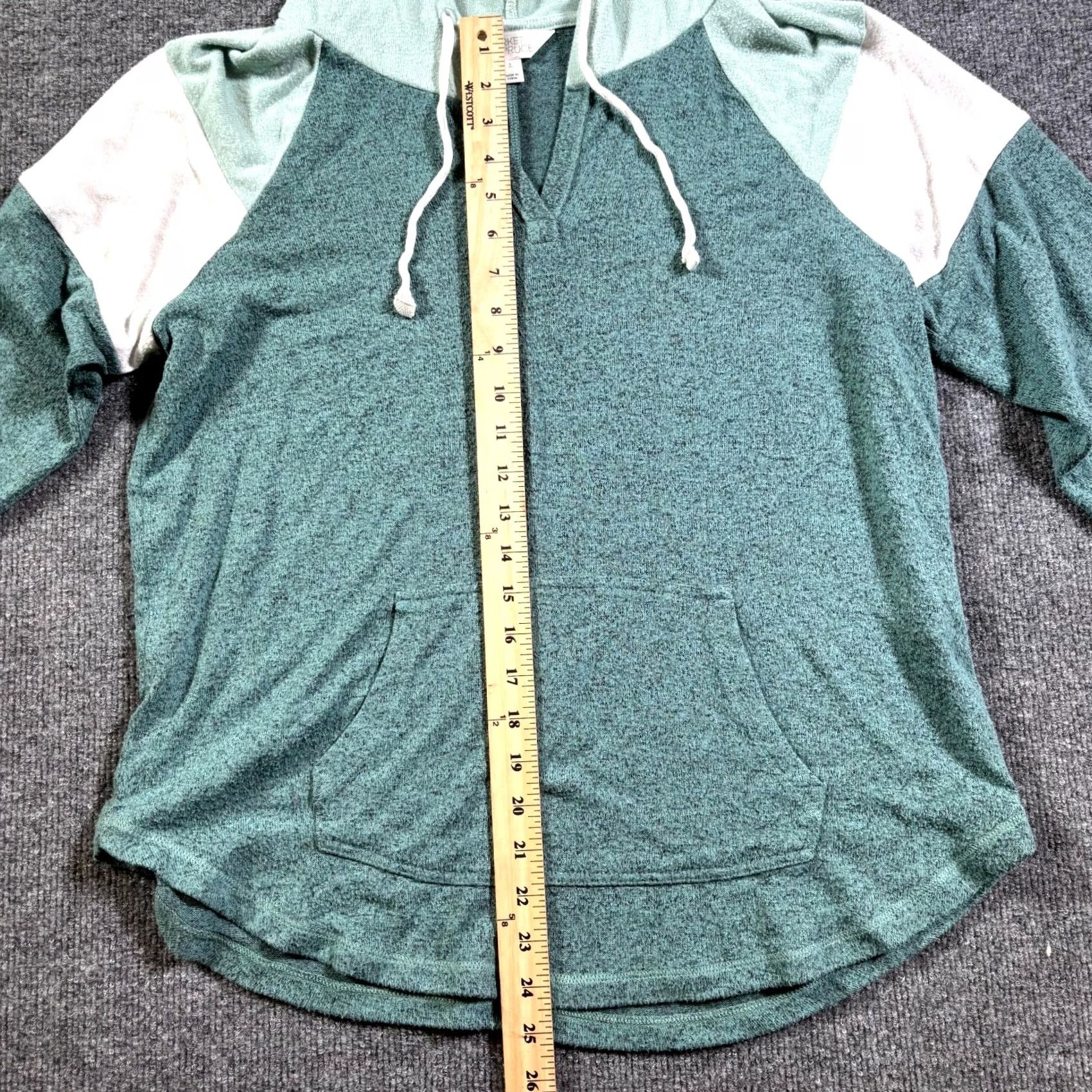 Market Market & Spruce Hoodie Women's L Green Rayon Performance Sports Athletic Stretch Hoodie Size L / US 10 / IT 46 - 5 Thumbnail