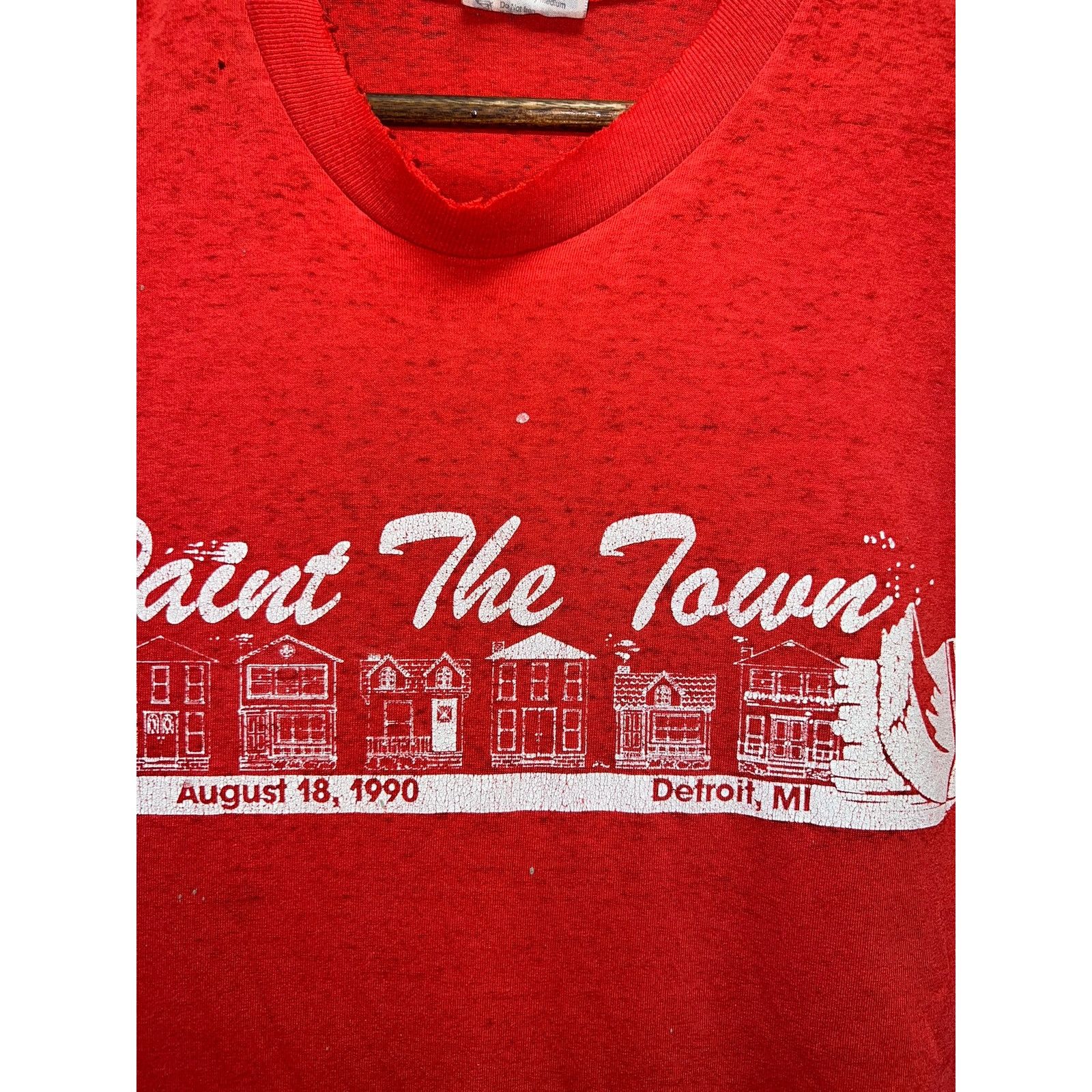 Vintage Vintage Detroit Shirt Paint The Town August 18 Tee Worn XL Size US XL / EU 56 / 4 - 3 Thumbnail