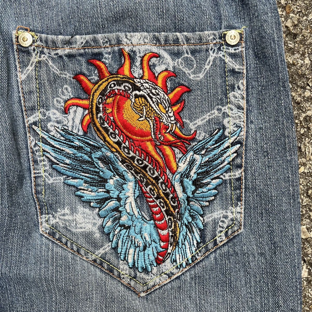Christian Audigier Ed Hardy Jeans by Christian Audigier Pants Baggy Loose Fit Size US 36 / EU 52 - 14 Thumbnail