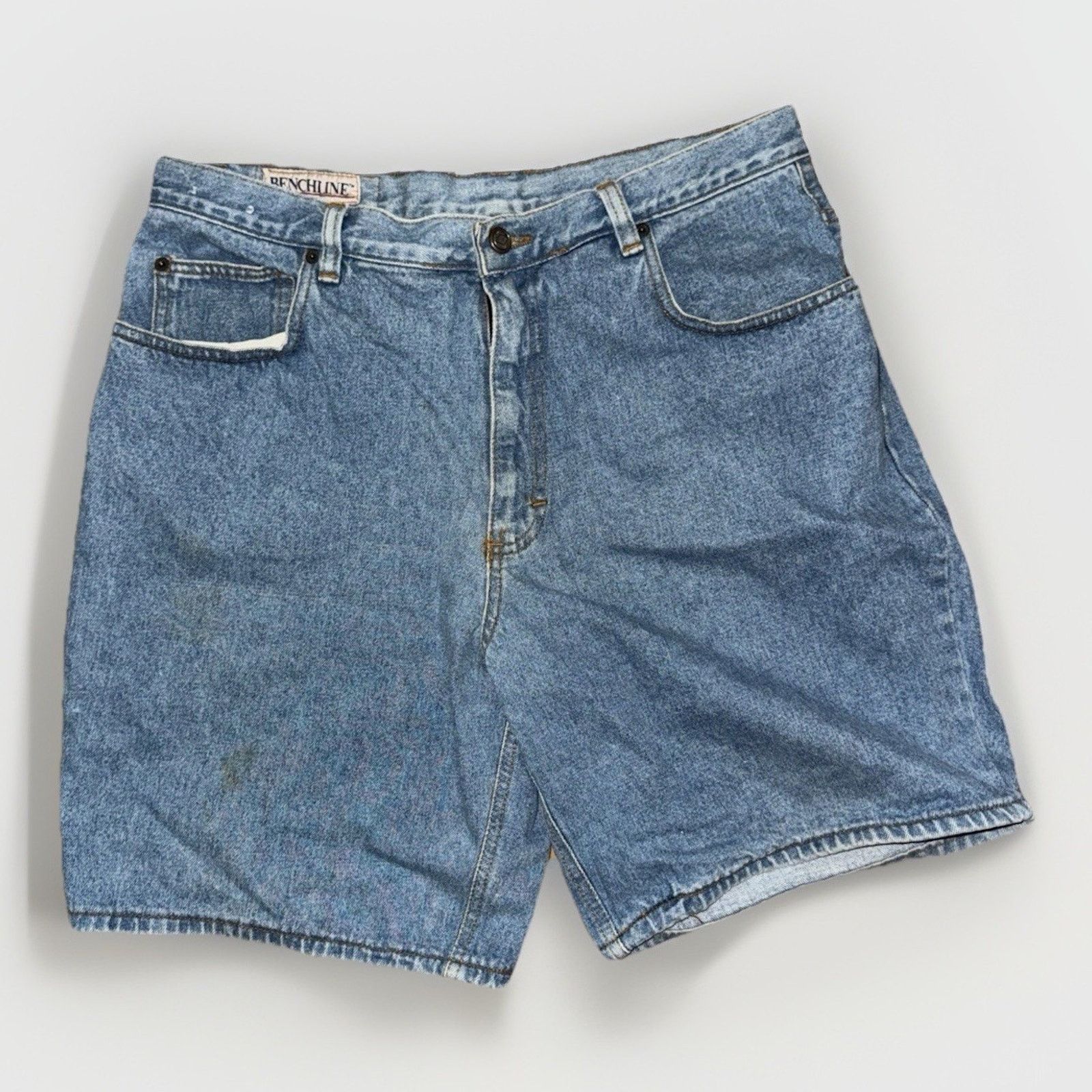 Vintage Bench Line Denim Jorts Blue 34x10 High Rise Relaxed Fit Size US 34 / EU 50 - 1 Thumbnail