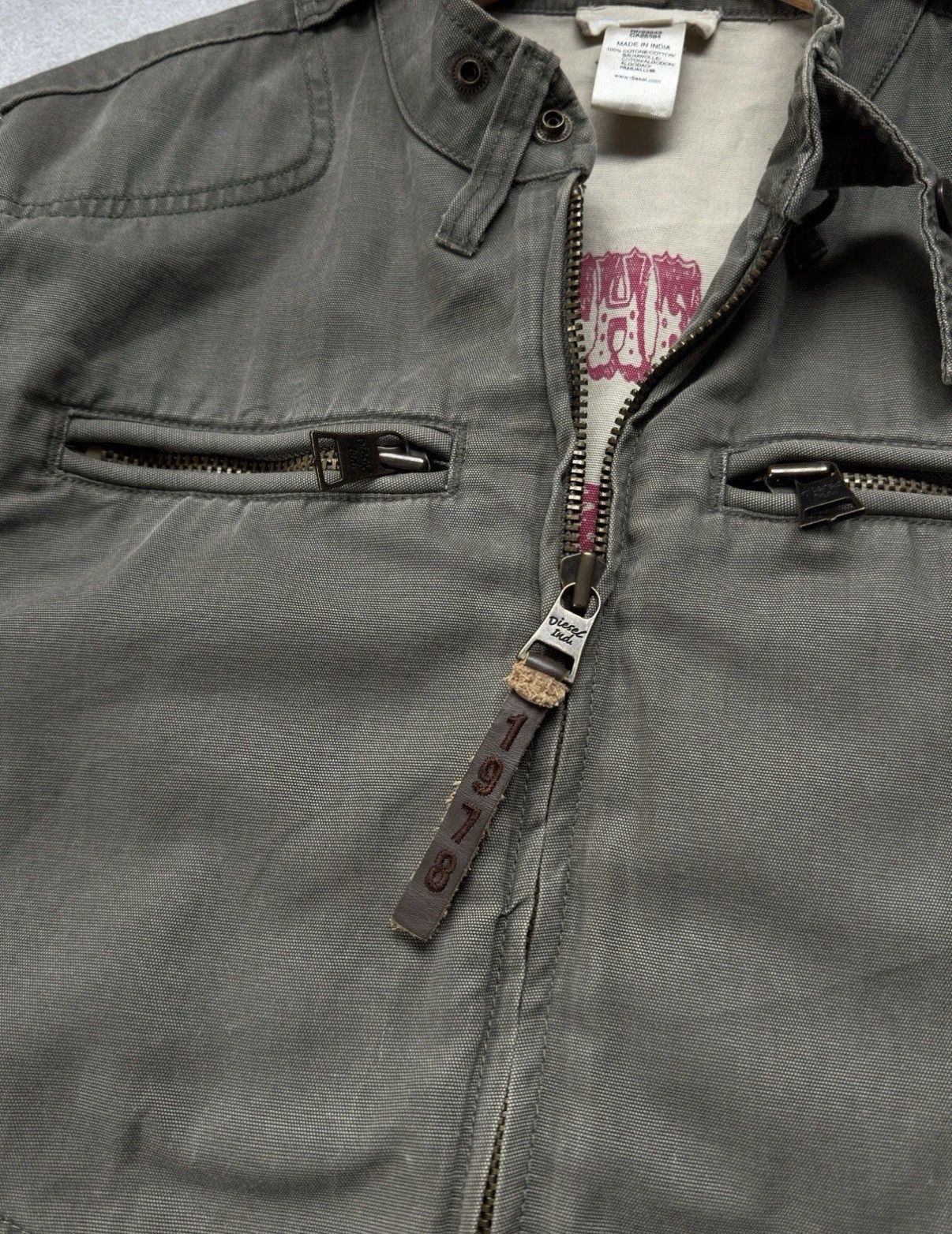Diesel Diesel Vintage Retro 90s Motorcycle Biker Military Jacket Size US XXL / EU 58 / 5 - 8 Thumbnail