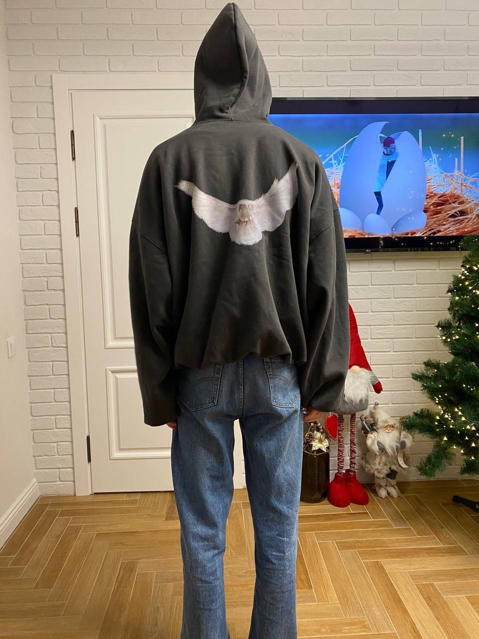 Balenciaga × Gap × Kanye West Yezzy Gap By Balenciaga Dove Hoodie Size US M / EU 48-50 / 2 - 18 Thumbnail