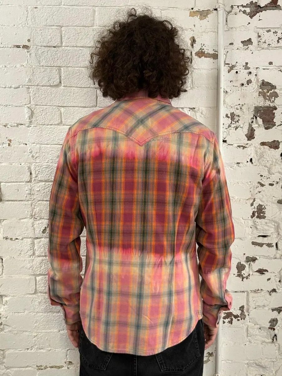 Diesel Diesel Summer Bleached Effect Western Checked Pink Shirt Size US M / EU 48-50 / 2 - 3 Thumbnail
