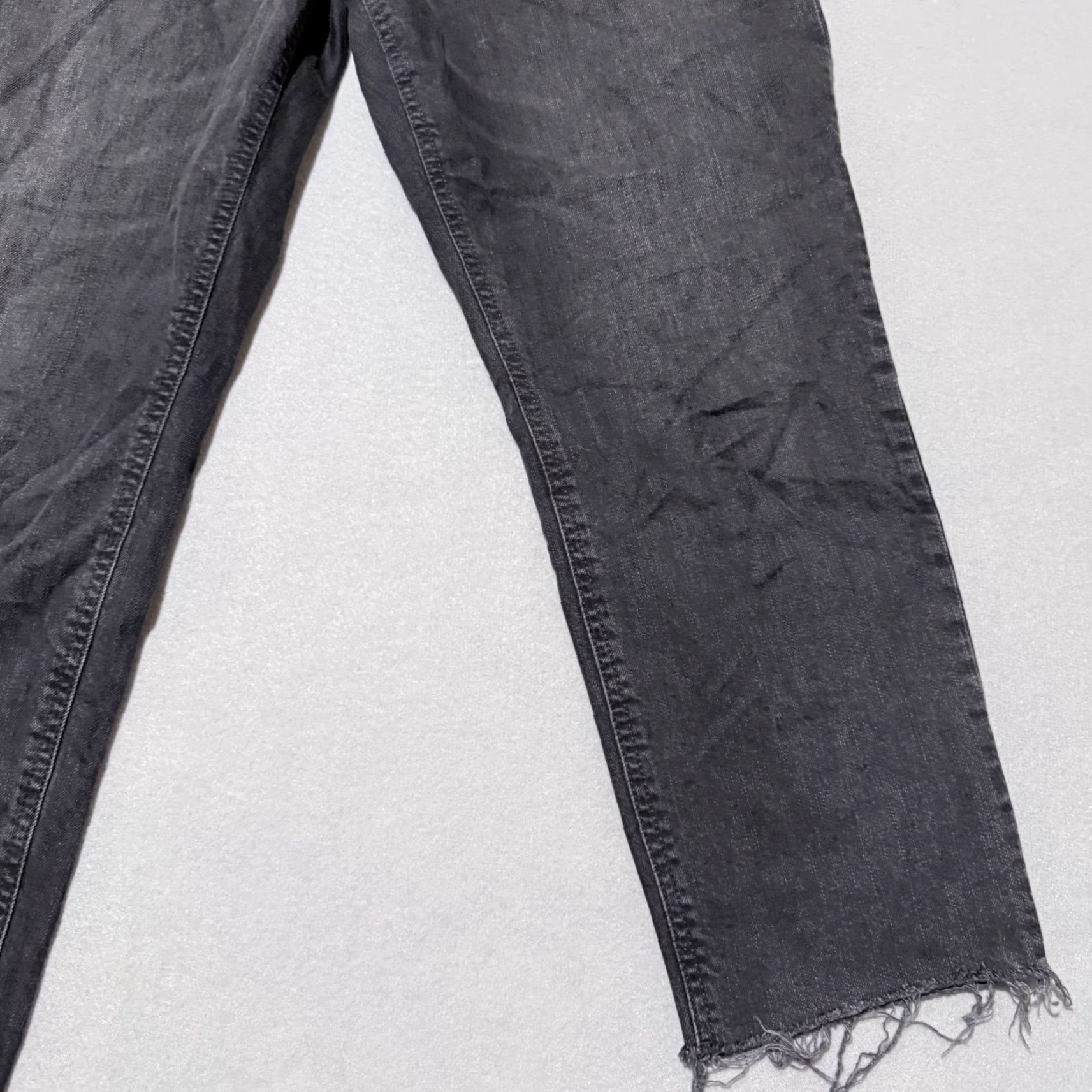 Old Navy Old Navy Boyfriend Jeans Women's Black Denim Dark Wash Distressed Frayed - 12 Size 34" / US 12 / IT 48 - 6 Thumbnail