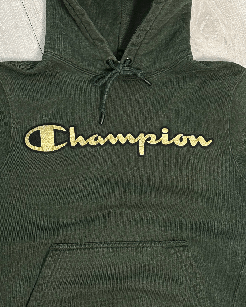 Champion × Vintage Champion Hoodie Sweatshirt Green/Gold - Size Small Size US S / EU 44-46 / 1 - 6 Thumbnail