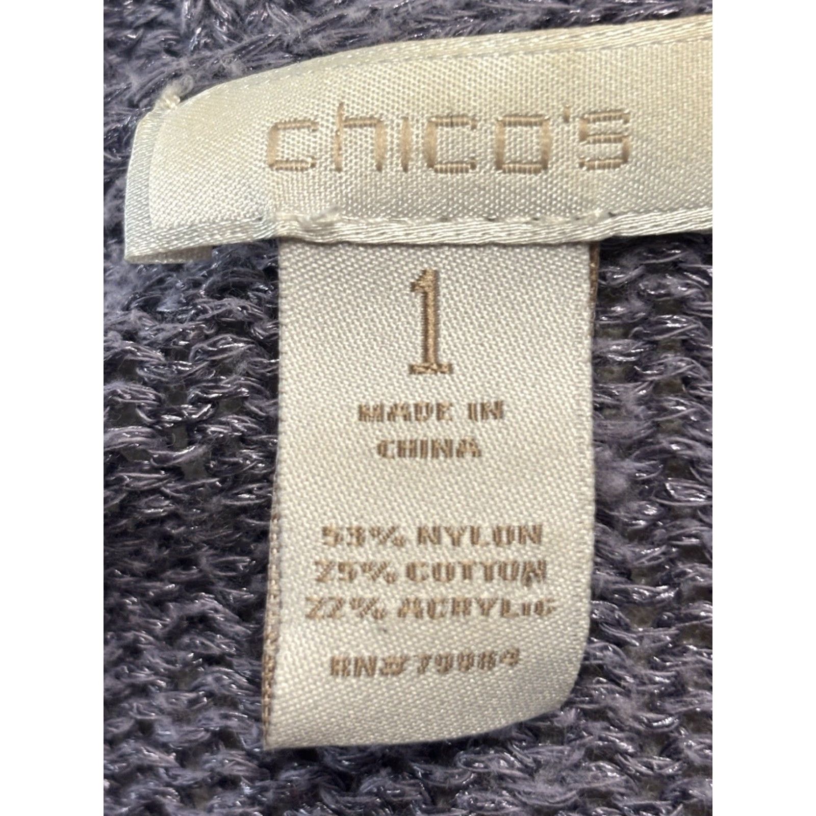 Vintage CHICO'S Open Front Cardigan Sweater Women's Size Medium Purple Knit Casual Size M / US 6-8 / IT 42-44 - 6 Thumbnail