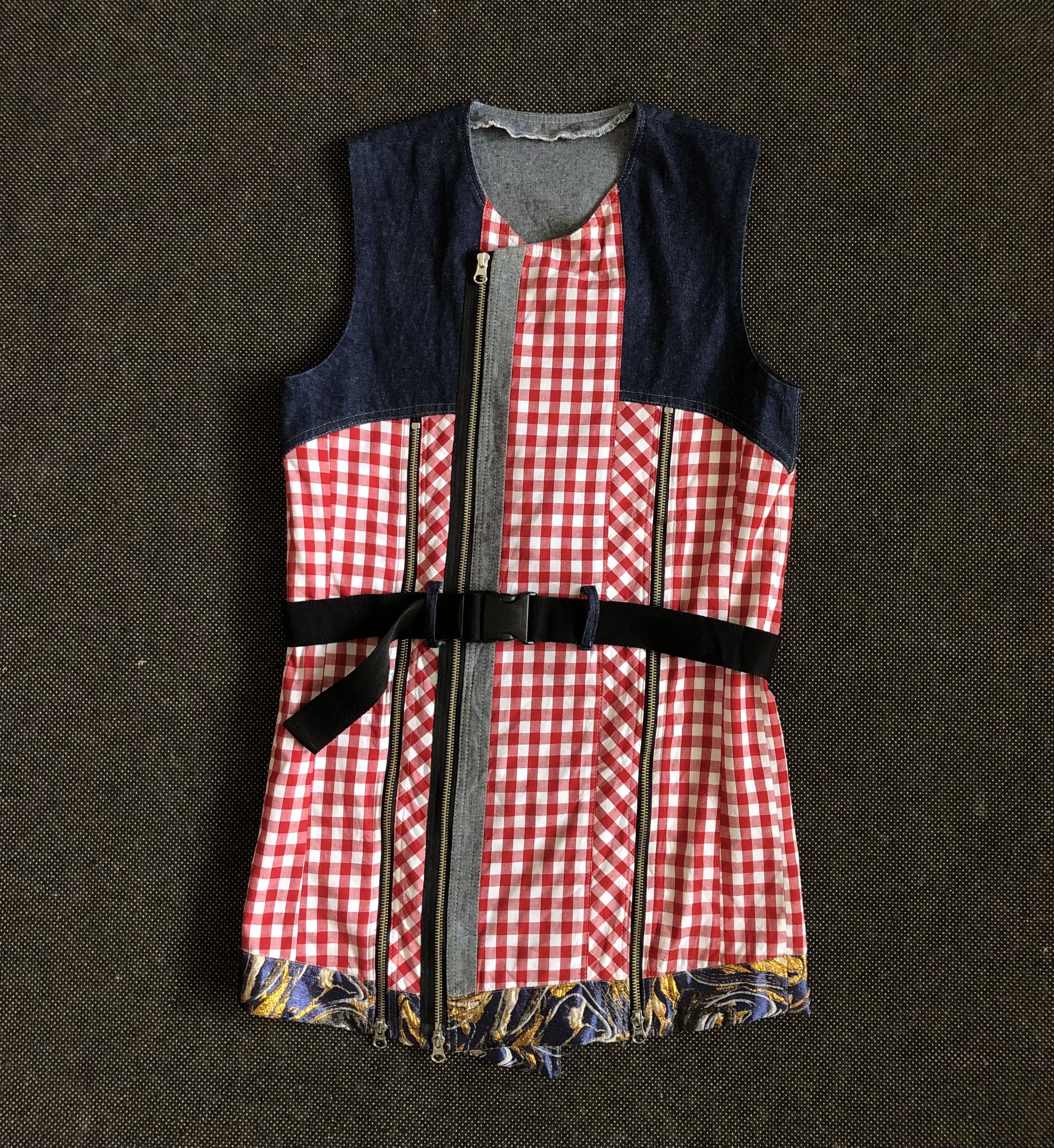 Japanese Brand × Vintage RARE🔥VINTAGE 1 OF 1 CUSTOM MADE MULTIZIP MINI DRESS Size S / US 4 / IT 40 - 4 Thumbnail