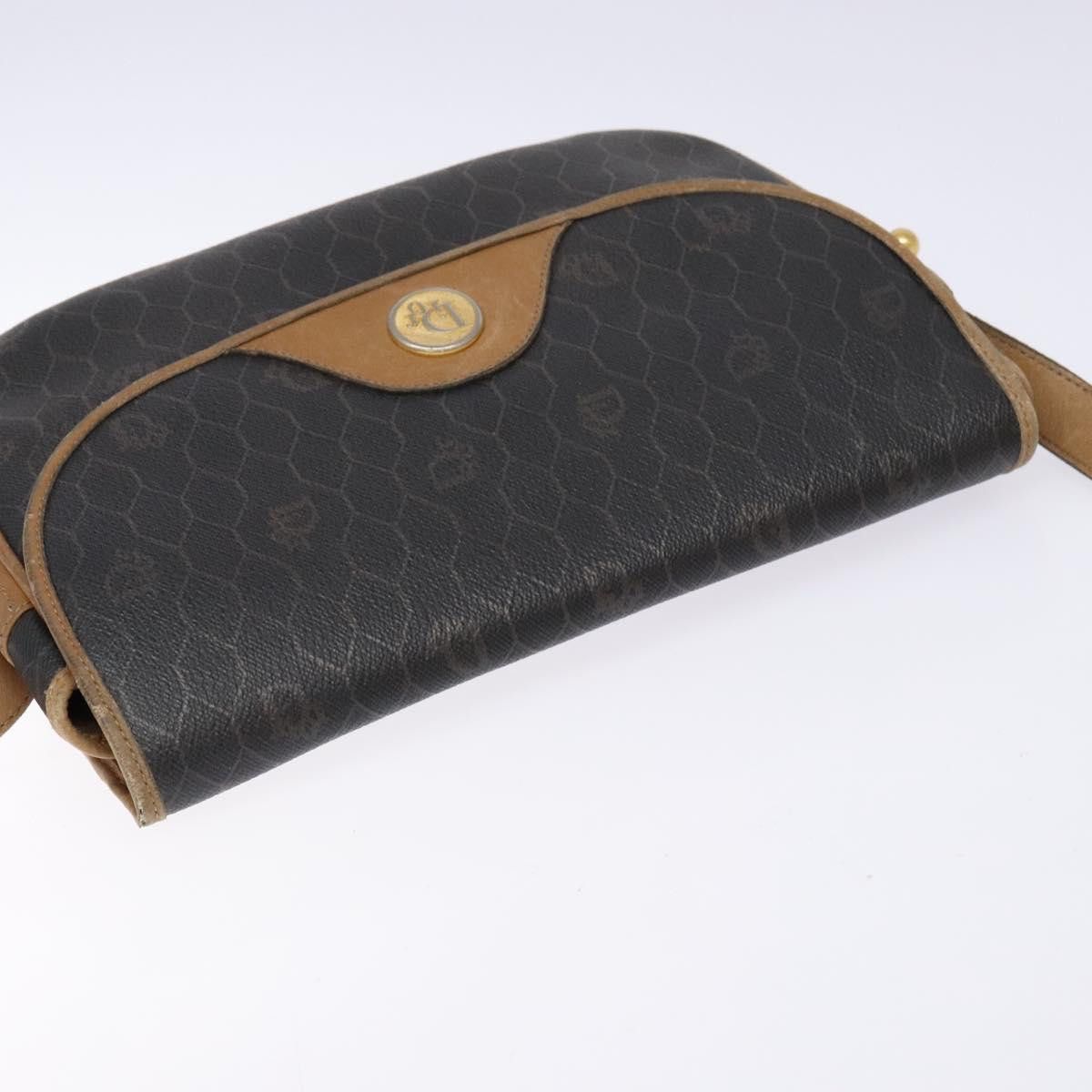 Dior DIOR Honeycomb Canvas Shoulder Bag Pvc Black Gold Size ONE SIZE - 6 Thumbnail