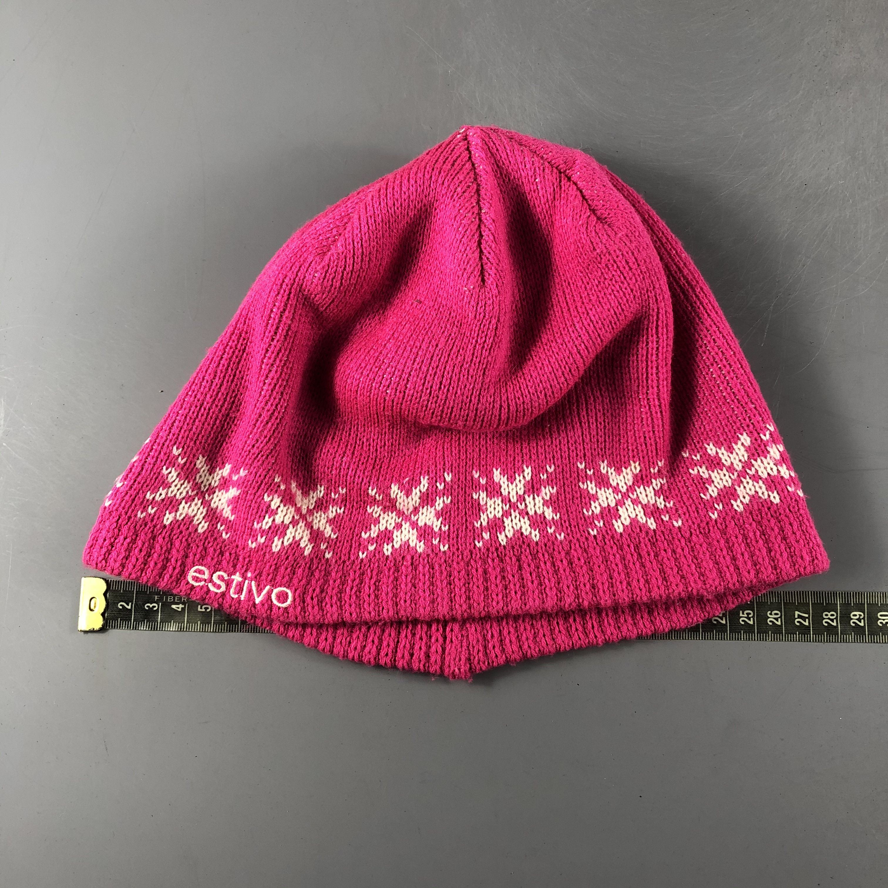 Japanese Brand × Vintage Womens Estivo Pink Beanie Snow Hat Snow Cap -D760 Size ONE SIZE - 4 Thumbnail
