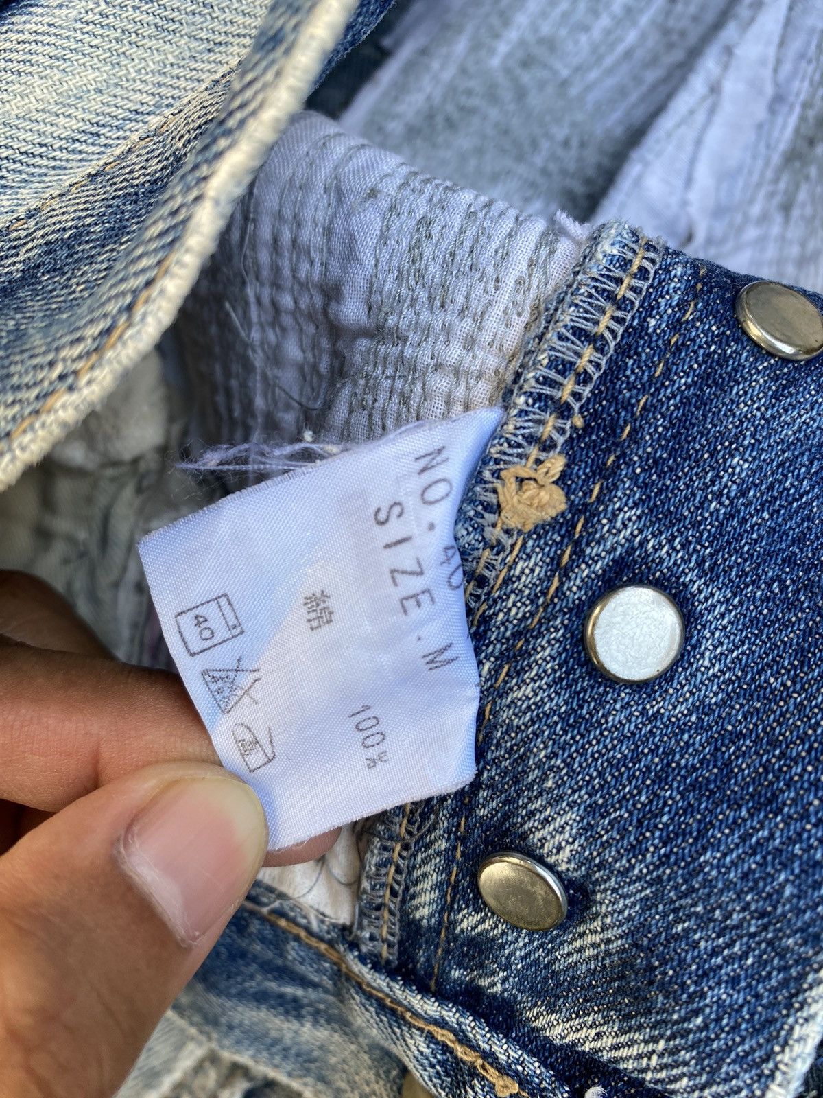 Spellbound Vintage Spellbound Boro Distressed Denim Size US 33 - 9 Thumbnail