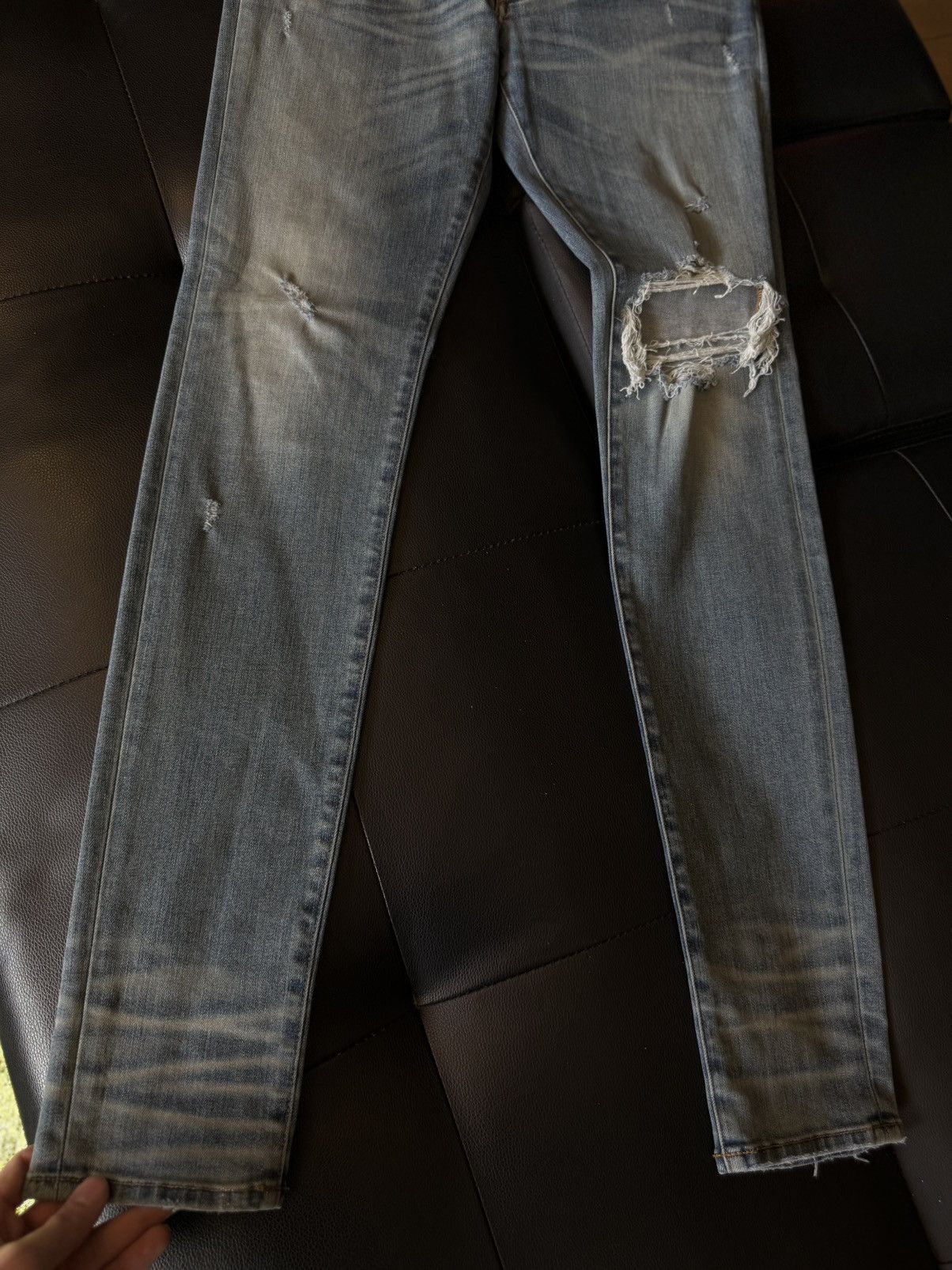 Amiri Amiri Blue Jeans Sparkle Glitter Patch Size 31 Flawless 🧼 Size US 31 - 5 Thumbnail