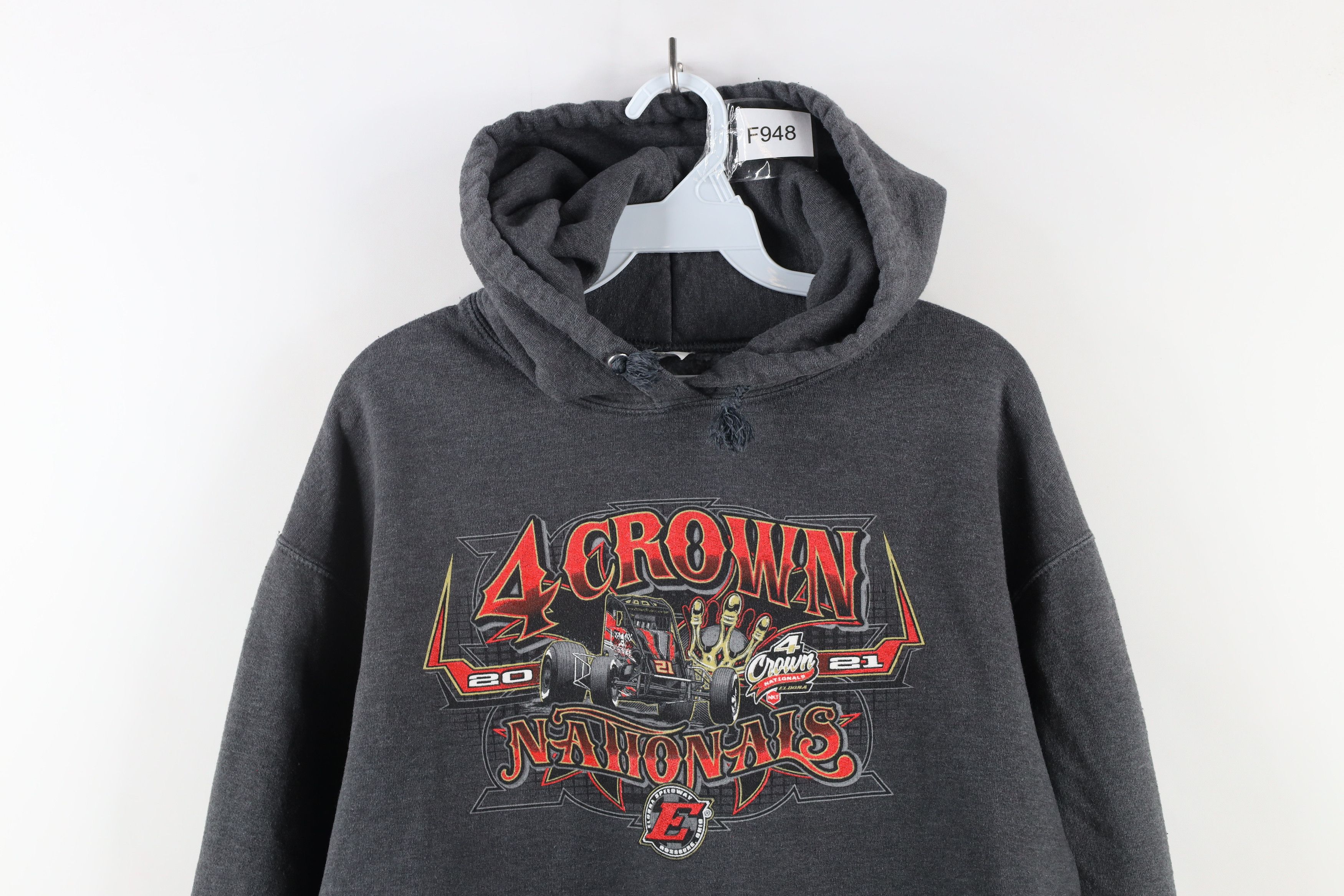 Vintage Y2K Streetwear Speedway 4 Crown Nationals Racing Hoodie Size US XL / EU 56 / 4 - 2 Thumbnail