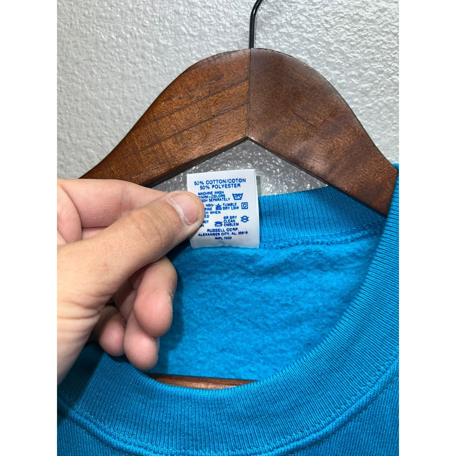 Vintage Vintage Blue Blank Sweatshirt Crewnwck NWT 50/50 VTG Large Size US L / EU 52-54 / 3 - 6 Thumbnail