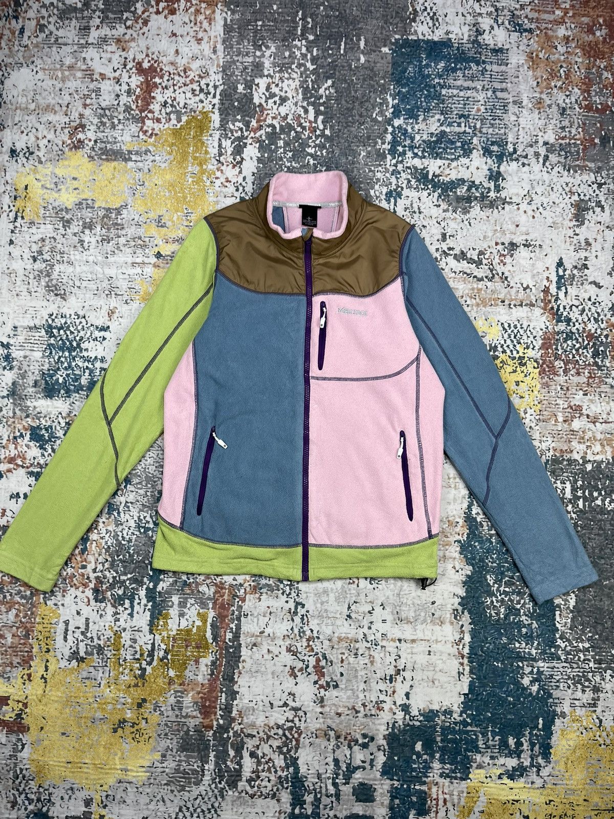 Marmot OutdoorStyle MARMOT Multi Color Fleece Light Jacket Size L / US 10 / IT 46 - 1 Thumbnail