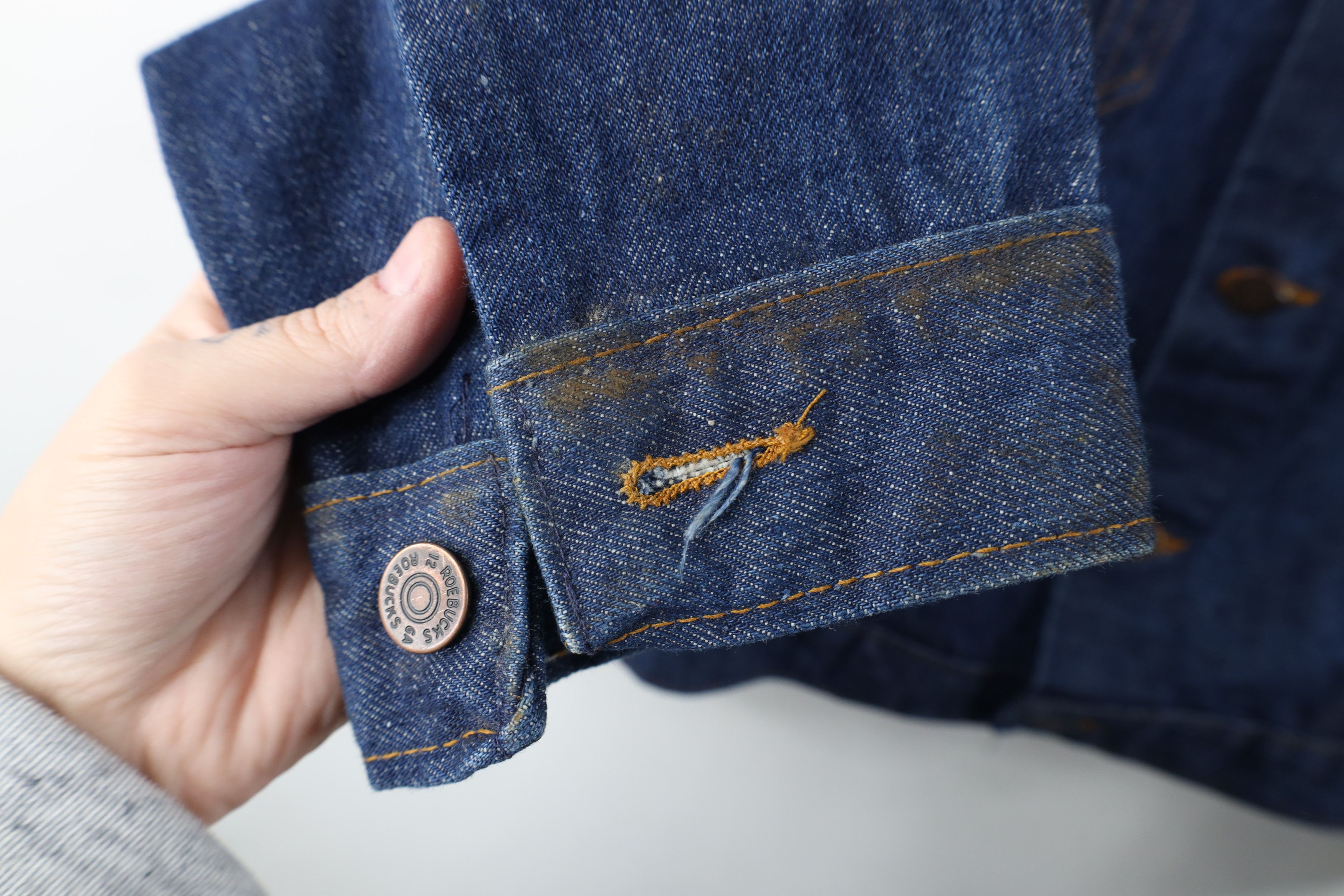 Vintage Vintage 60s Streetwear Denim Jean Trucker Jacket Indigo USA Size US XXL / EU 58 / 5 - 5 Thumbnail