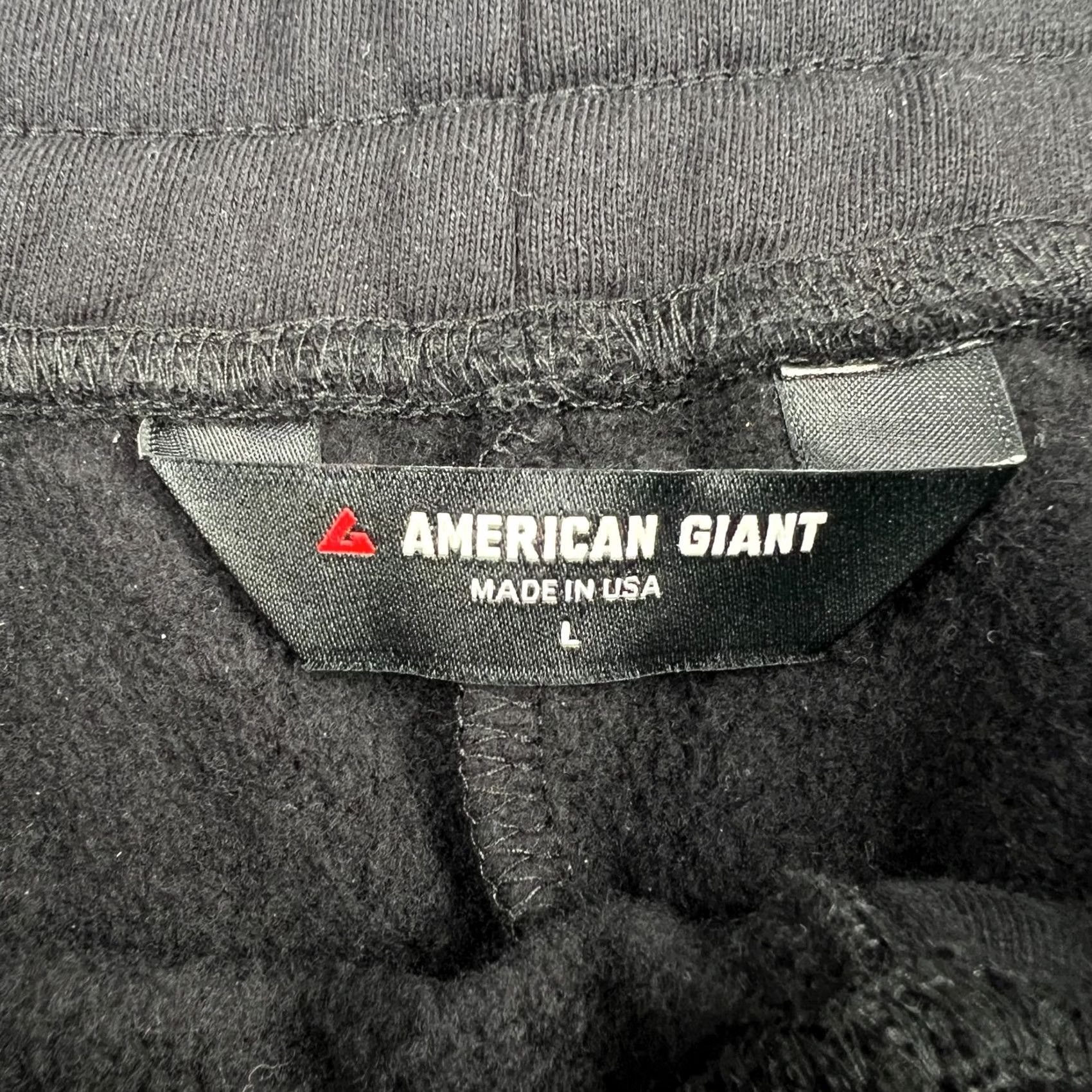 Vintage American Giant Joggers Sweatpants USA Made Large Men Black Drawstring Size US 33 - 3 Thumbnail