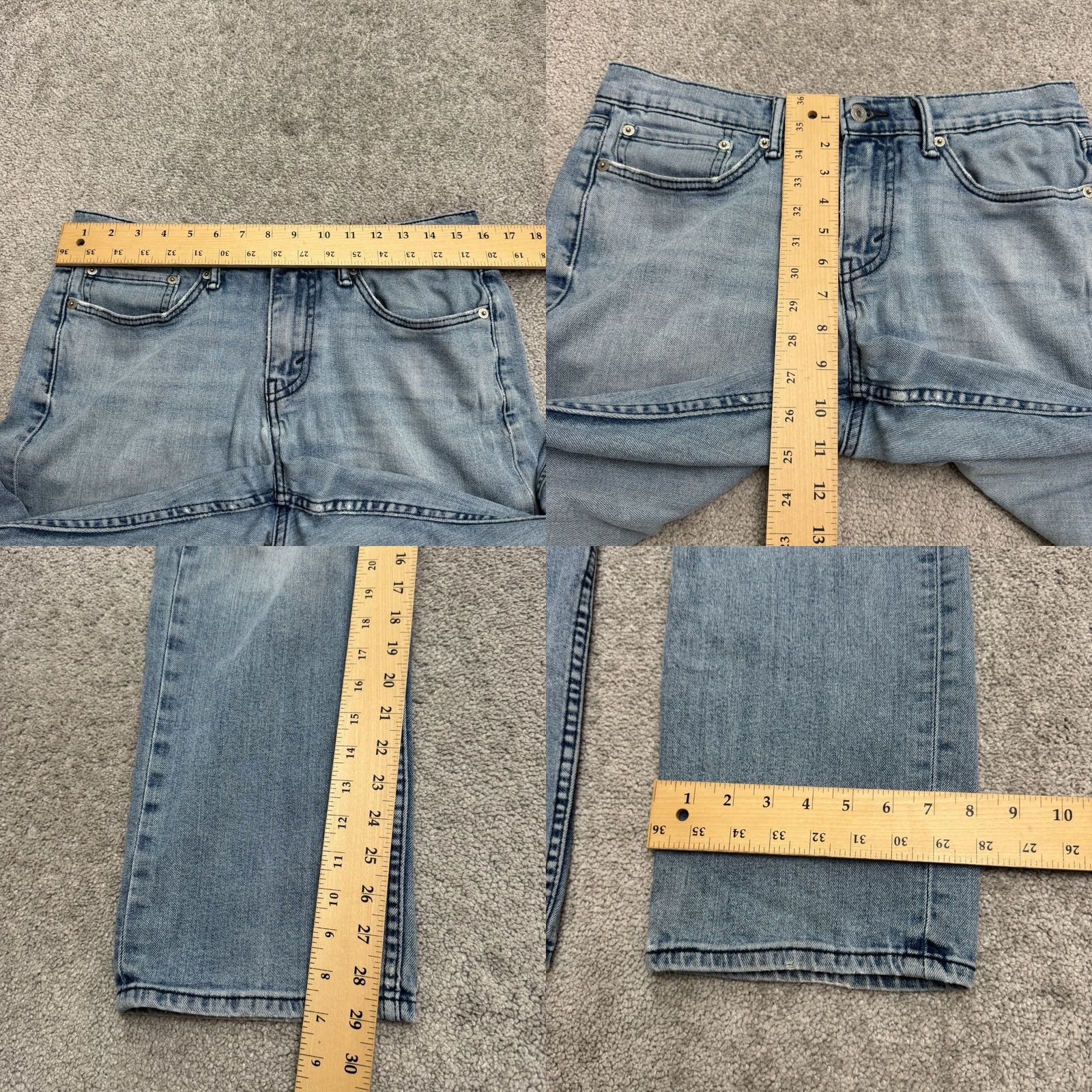 Levi's Levi's 514 Straight Denim Jeans Mens 31x30 Blue Light Wash Cotton Casual Regular Fit Size US 31 - 9 Thumbnail