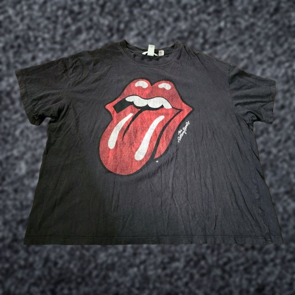 H&M H&M Rolling Stones Graphic Band Tee Womens Black XL Short Sleeve Cotton Size XL / US 12-14 / IT 48-50 - 1 Thumbnail