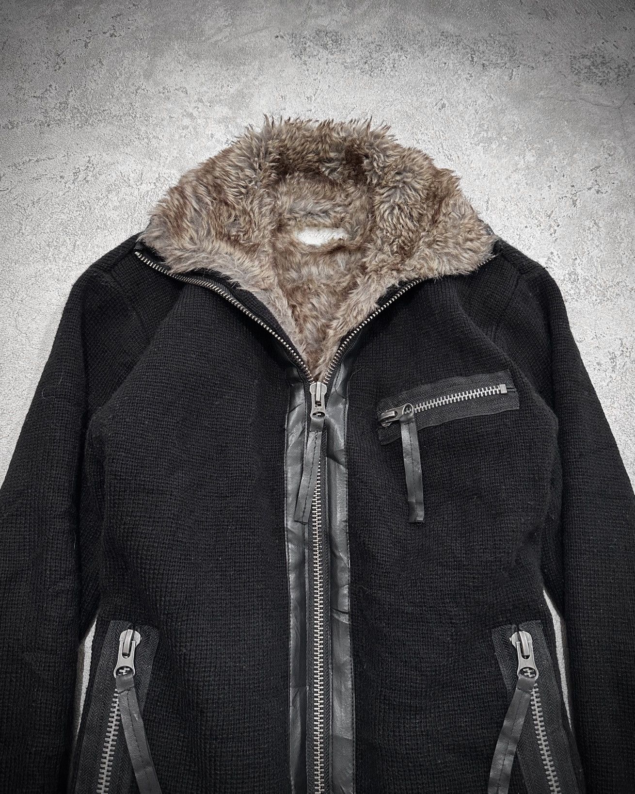 Japanese Brand Vkei Growth Wool Knit Fur Jacket Kmrii Backlash Style Size US M / EU 48-50 / 2 - 3 Thumbnail
