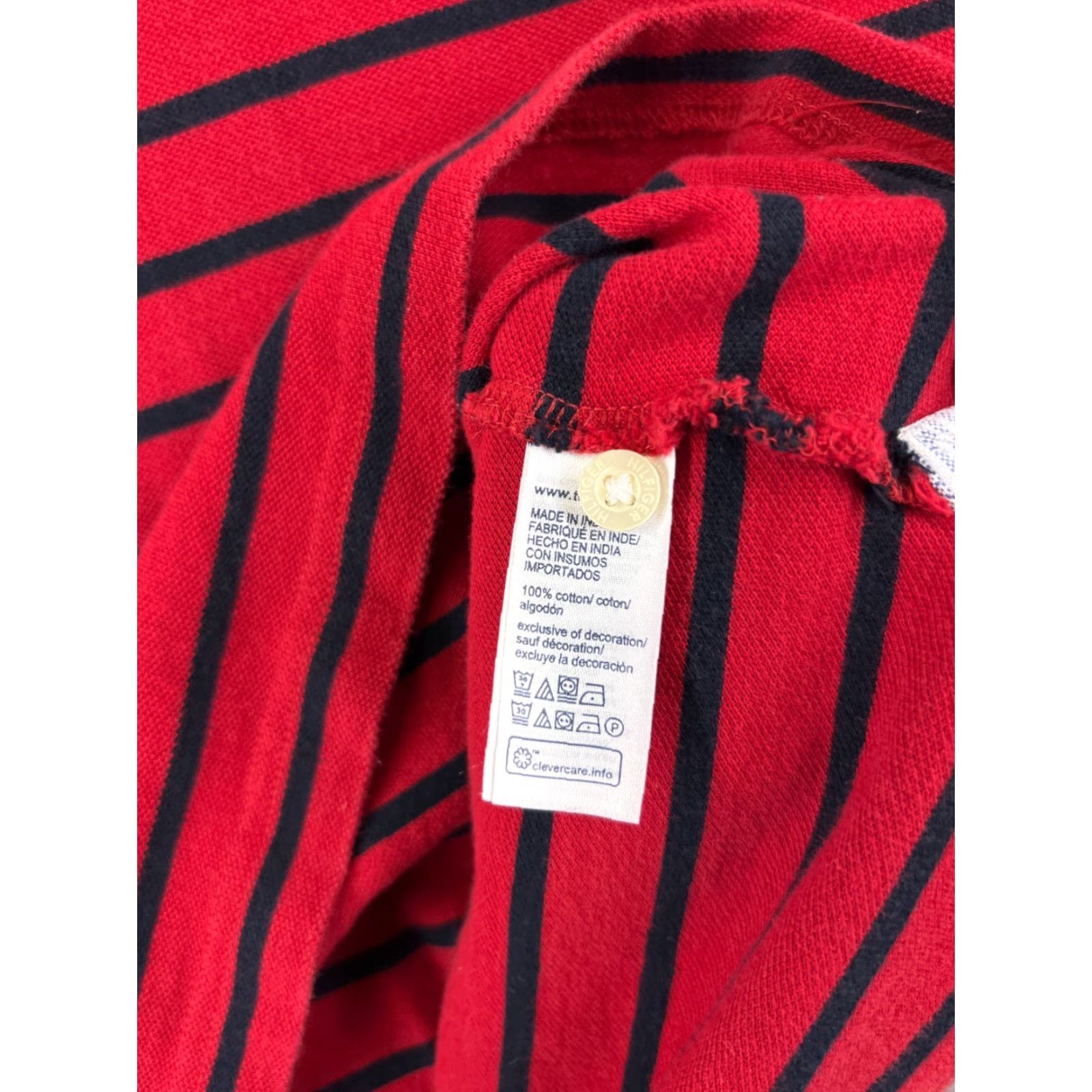 Tommy Hilfiger Tommy Hilfiger Polo Shirt Men XL Red Blue Stripe Cotton Knit Golf Activewear Size US XL / EU 56 / 4 - 7 Thumbnail