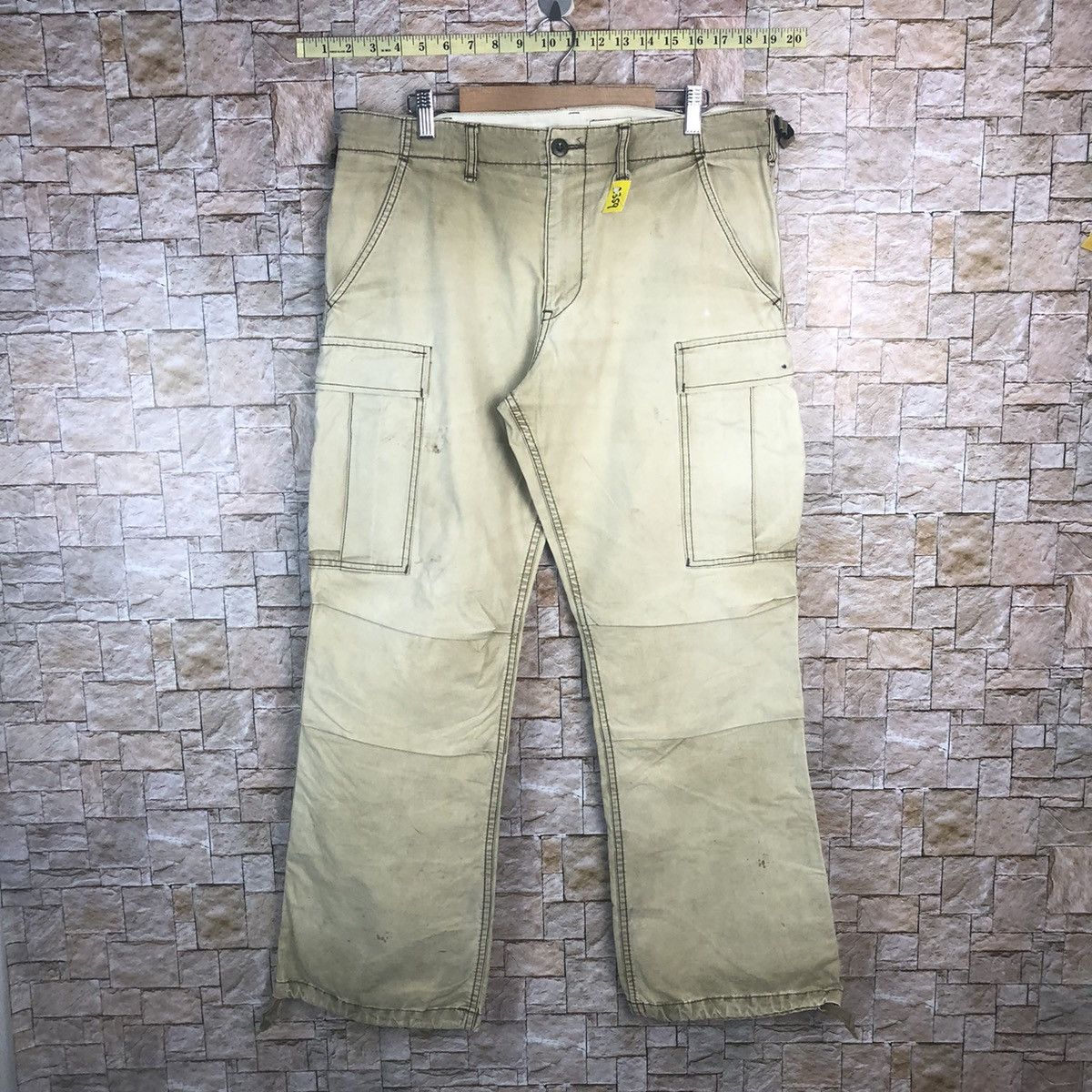 Japanese Brand Quadro Green Cargo Multipocket Pants #A359 Size US 33 - 1 Thumbnail