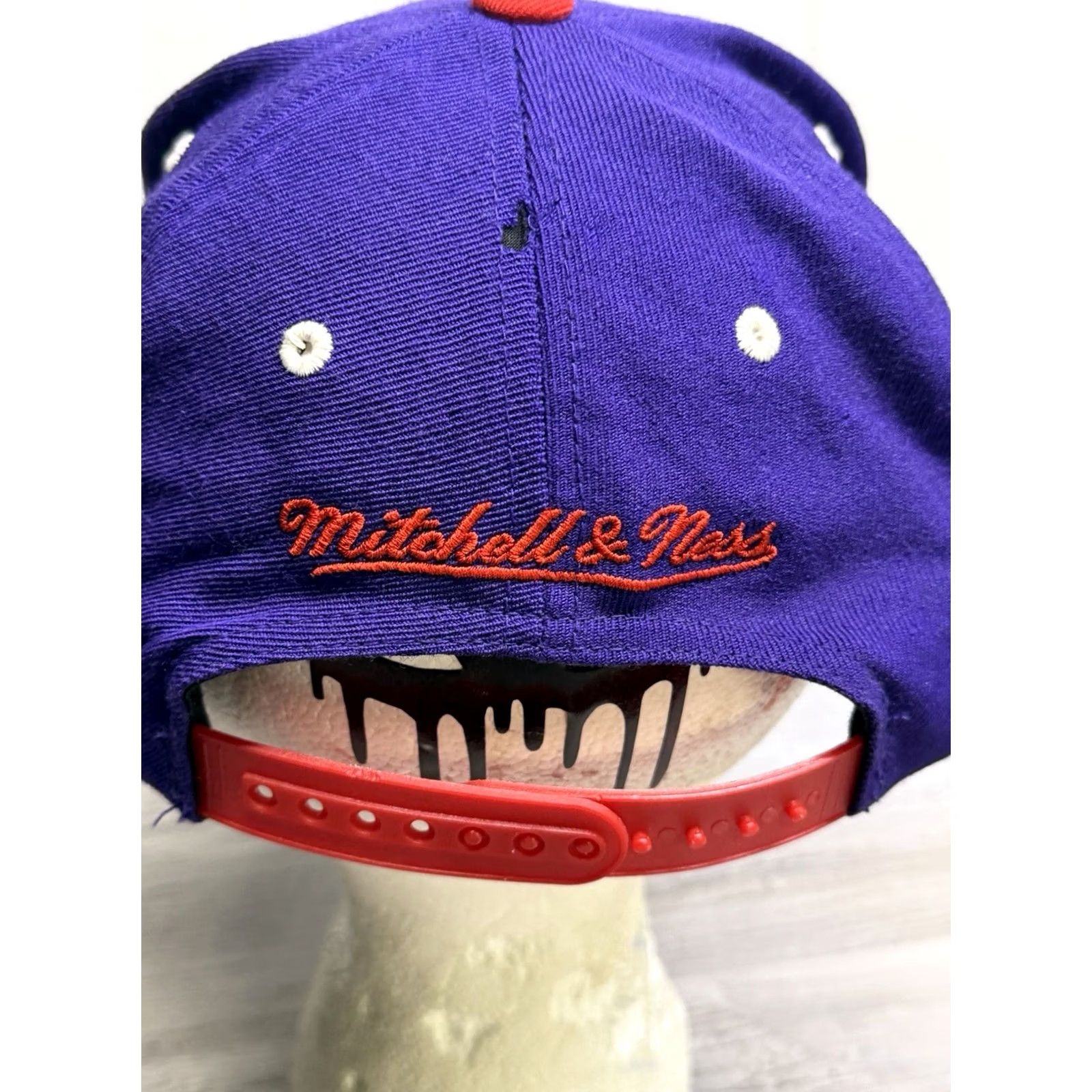 Mitchell & Ness MITCHELL & NESS NBA Toronto Raptors Team Script Snapback Hat Purple Red Mens OSFA Cap Size ONE SIZE - 7 Thumbnail