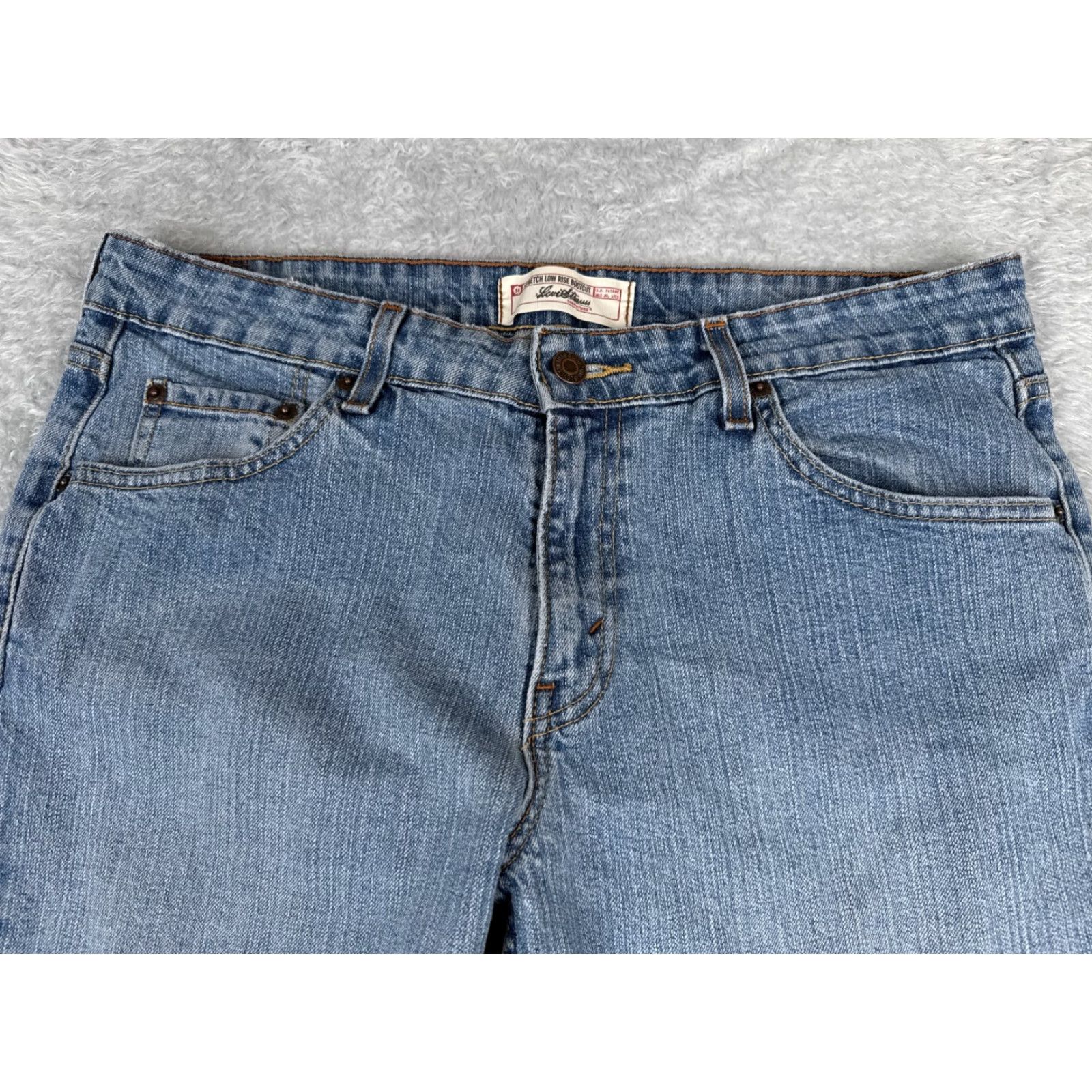 Levi's Levis Jeans Womens 12 Blue Denim Stretch Low Rise Bootcut Cotton Blend 34x31 Size 34" / US 12 / IT 48 - 4 Thumbnail