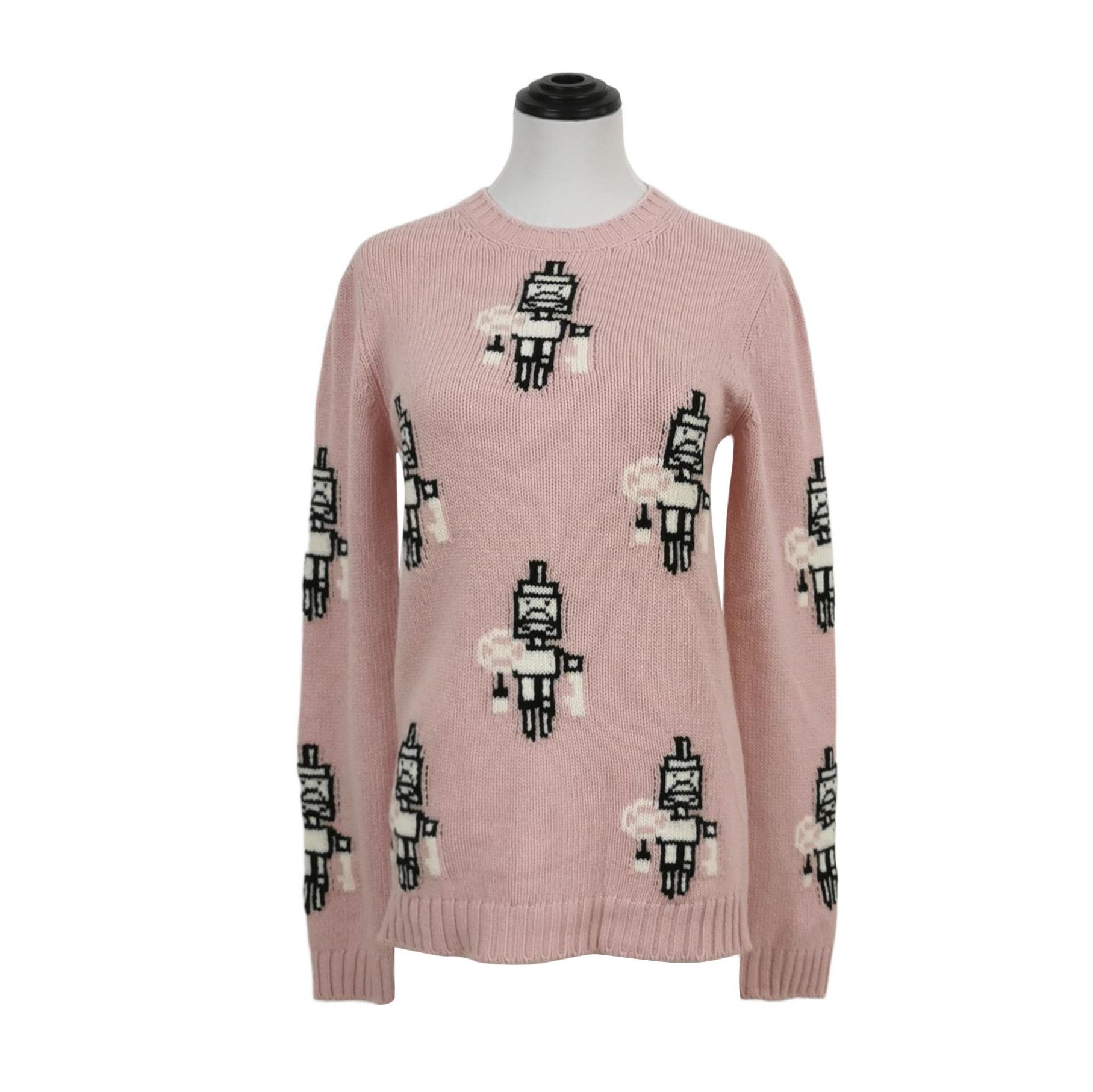 Prada Prada Wool-Cashmere Blend Robot Knit Sweater 0089 Size S / US 4 / IT 40 - 1 Thumbnail