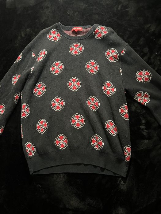 Supreme Supreme x Independent Crosses Knit Sweater | Grailed