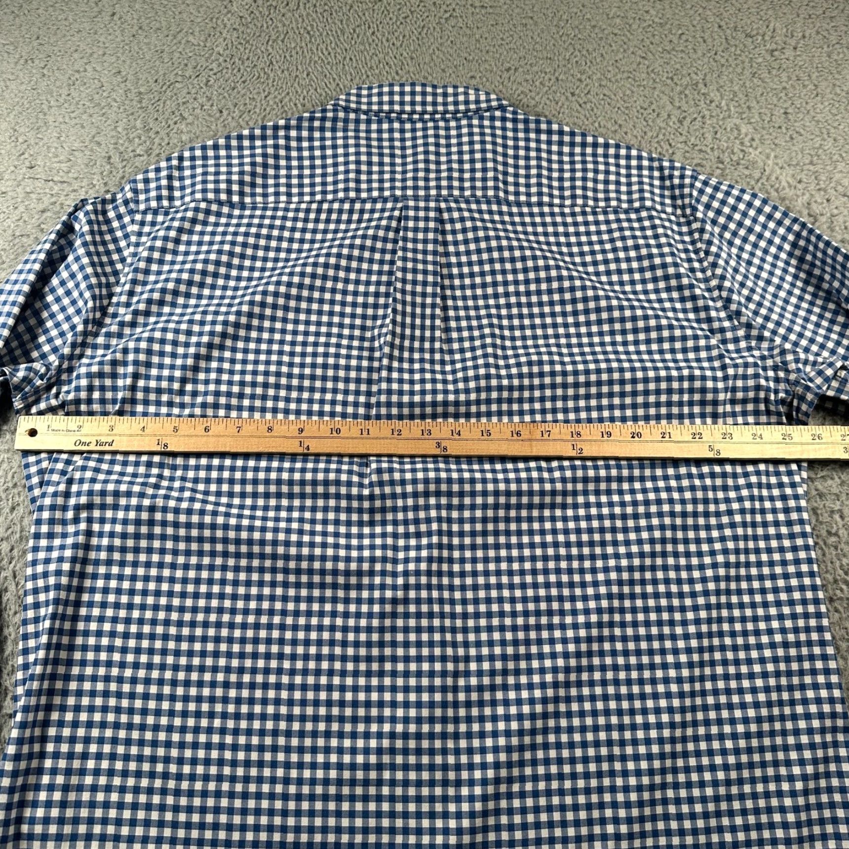 Vineyard Vines Vineyard Vines OTG Performance Shirt Mens XL Blue Gingham Button Down Wicking Size US XL / EU 56 / 4 - 5 Thumbnail