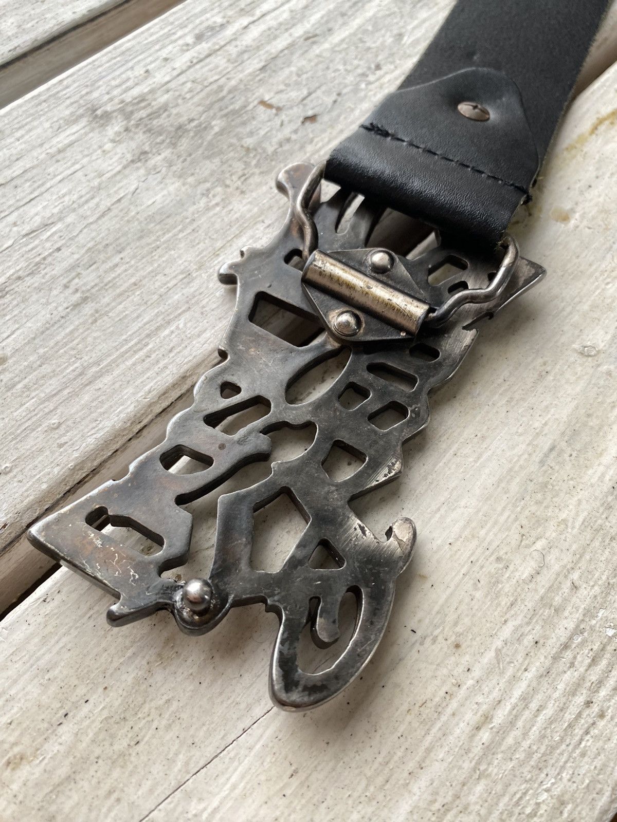 B.B. Simon × Hysteric Glamour × Japanese Brand Vintage Buckle Leather Belt Angels Devils Y2K Size ONE SIZE - 10 Thumbnail