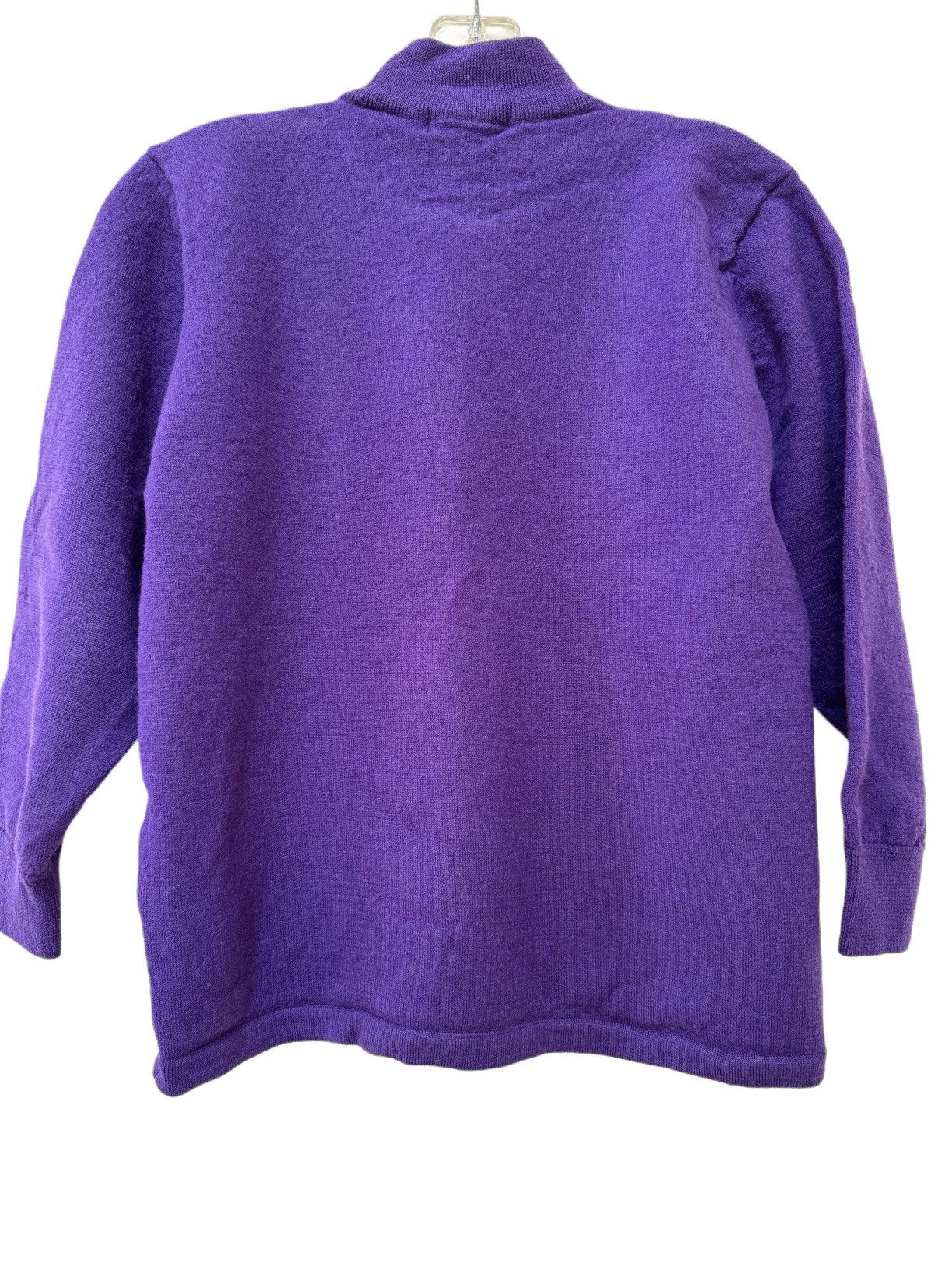 Vintage Eva Gracia women’s S wool high neck plum purple sweater Size S / US 4 / IT 40 - 2 Thumbnail