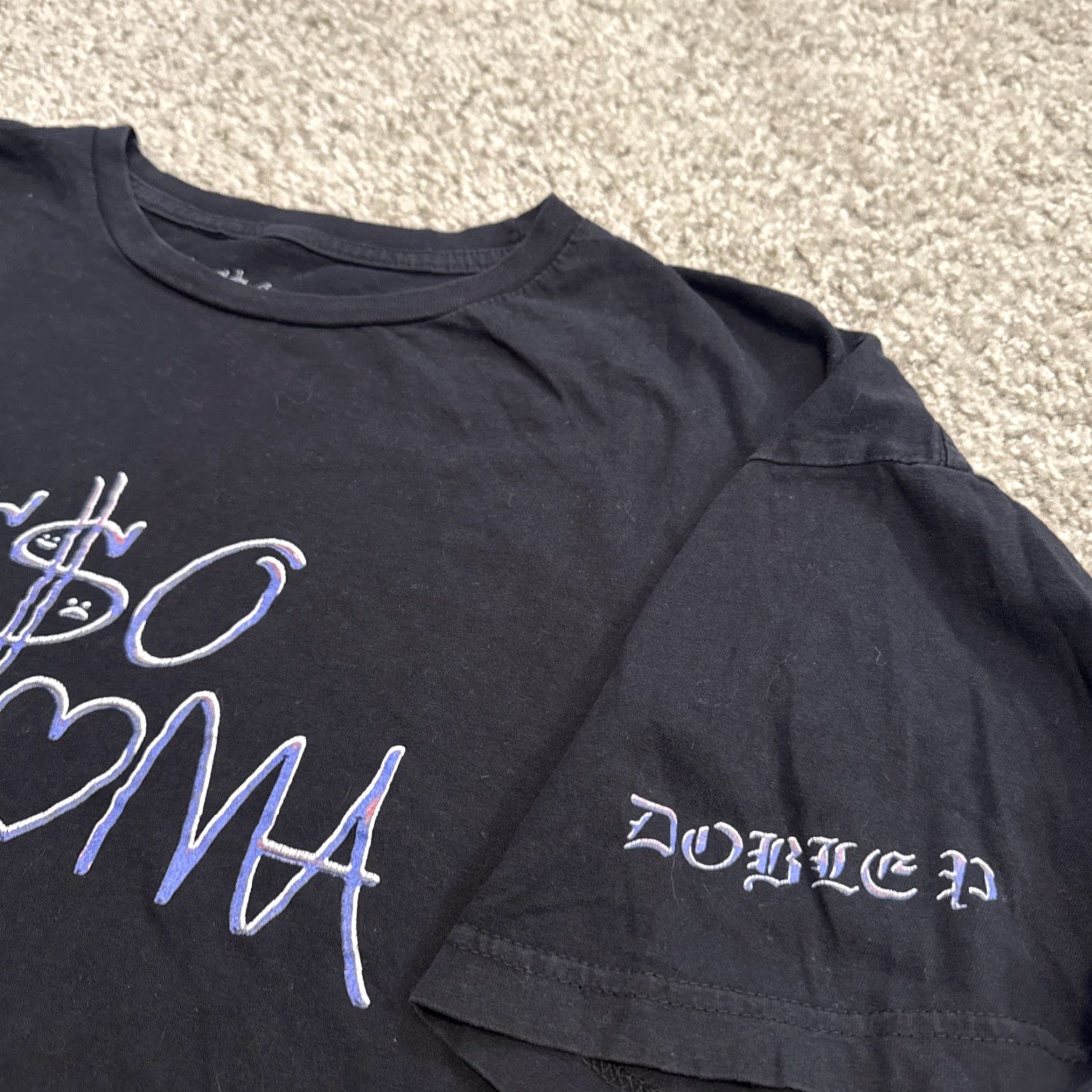 Vintage Peso Pluma Concert Shirt 2XL Unisex T-Shirt Black Graphic Print Double Sided 2023 Tour Merch Official Doble P Size US XXL / EU 58 / 5 - 4 Thumbnail