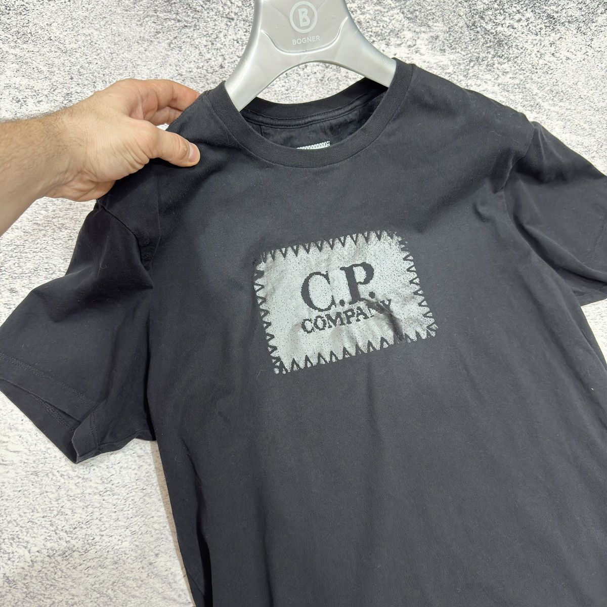 C.P. Company × Designer C.P. Company Label Logo Black T-Shirt M size Size US M / EU 48-50 / 2 - 4 Thumbnail