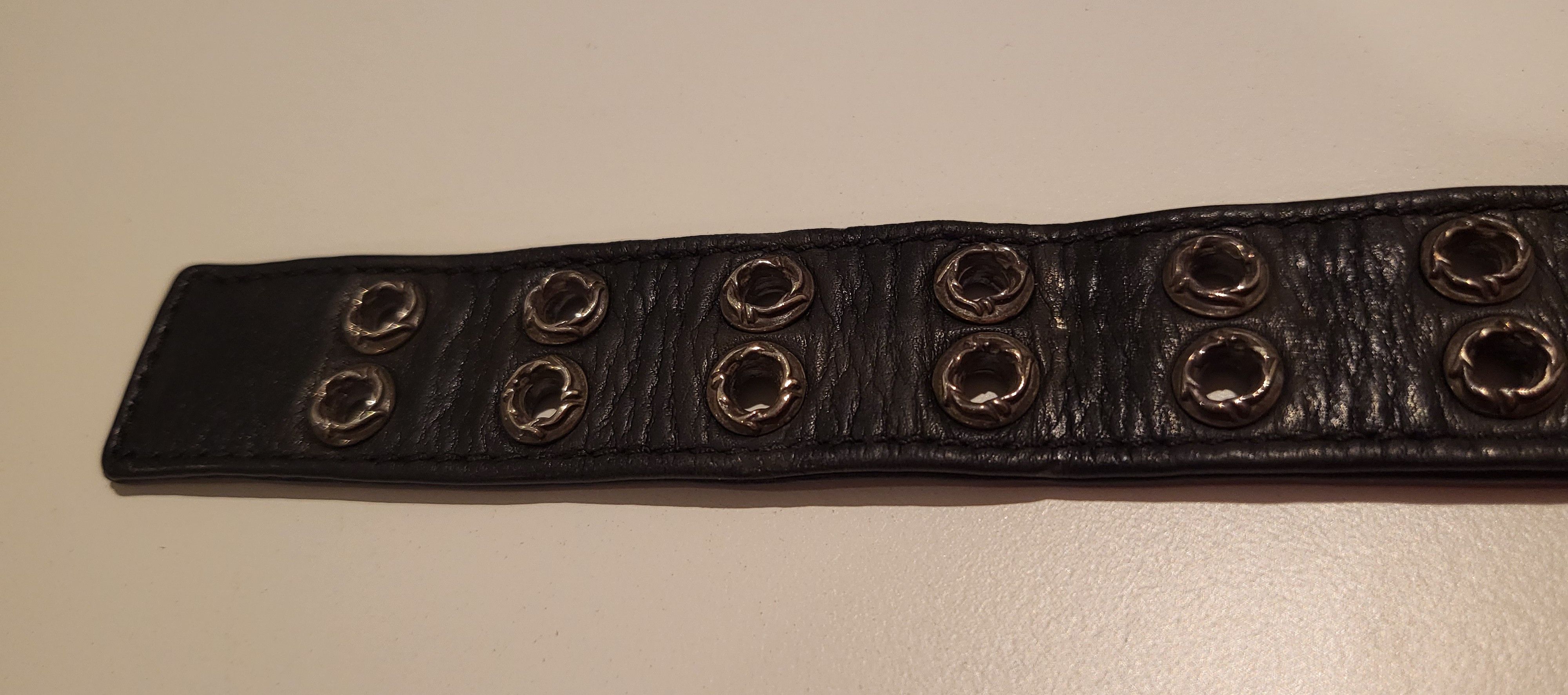 Chrome Hearts Chrome Hearts Leather Sterling Grommet Bracelet 2003 Size ONE SIZE - 8 Thumbnail