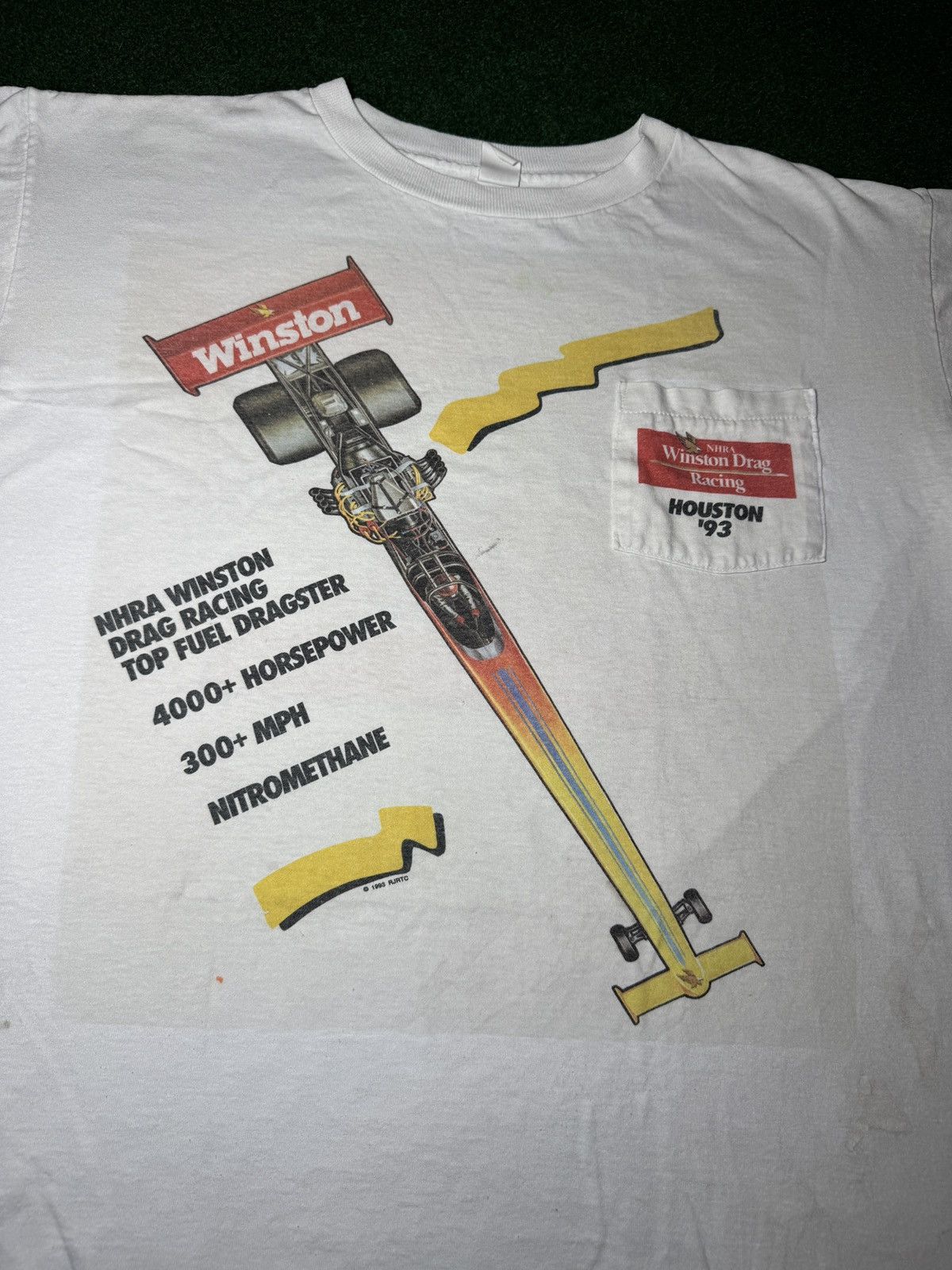 Vintage Vintage 90s NHRA Houston Drag Racing Winston 1993 XL T Shirt Size US XL / EU 56 / 4 - 2 Thumbnail