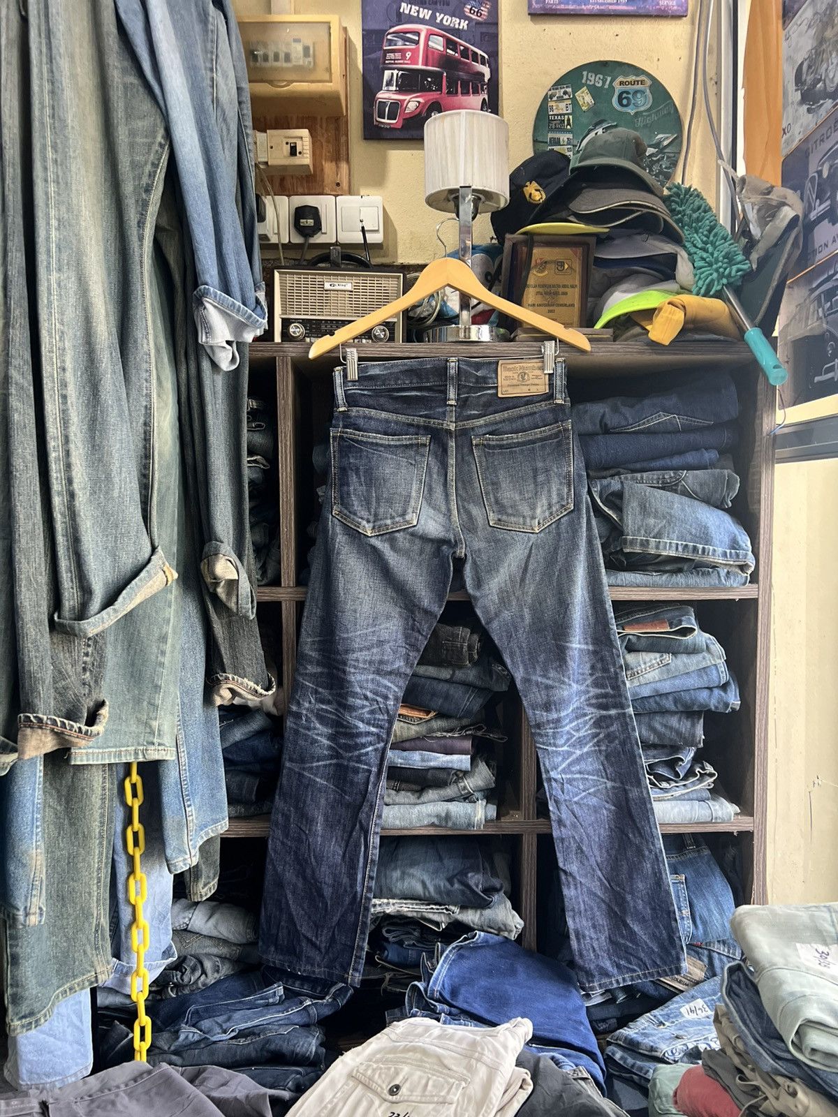 Japanese Brand 🔥Back Number Premium Vintage Flared Denim Size US 29 - 3 Thumbnail