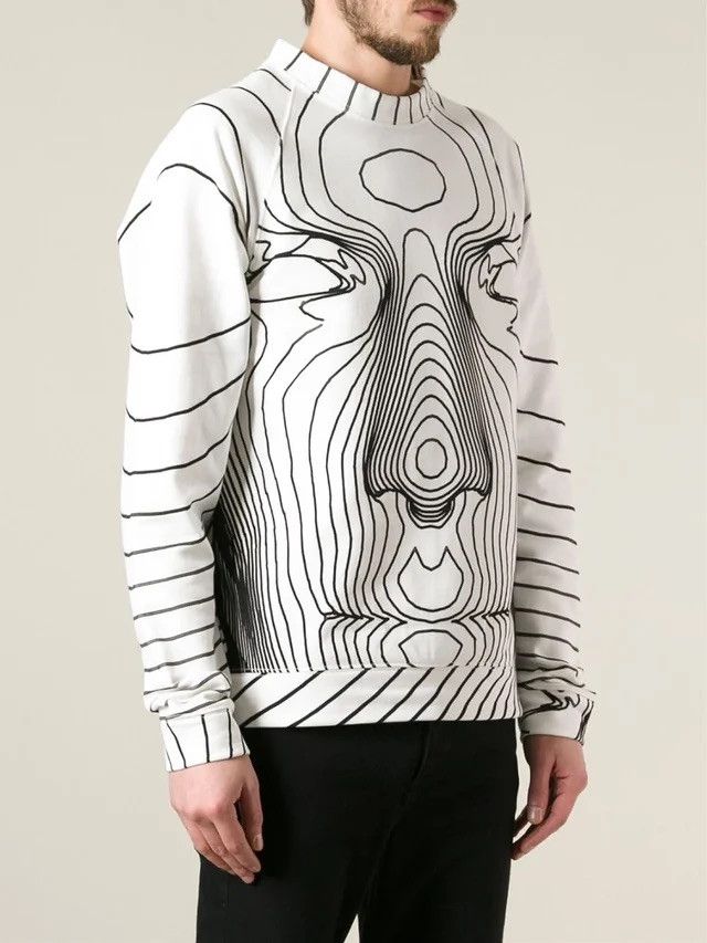 Christopher Kane Digital Face Print Sweatshirt Size US L / EU 52-54 / 3 - 2 Thumbnail