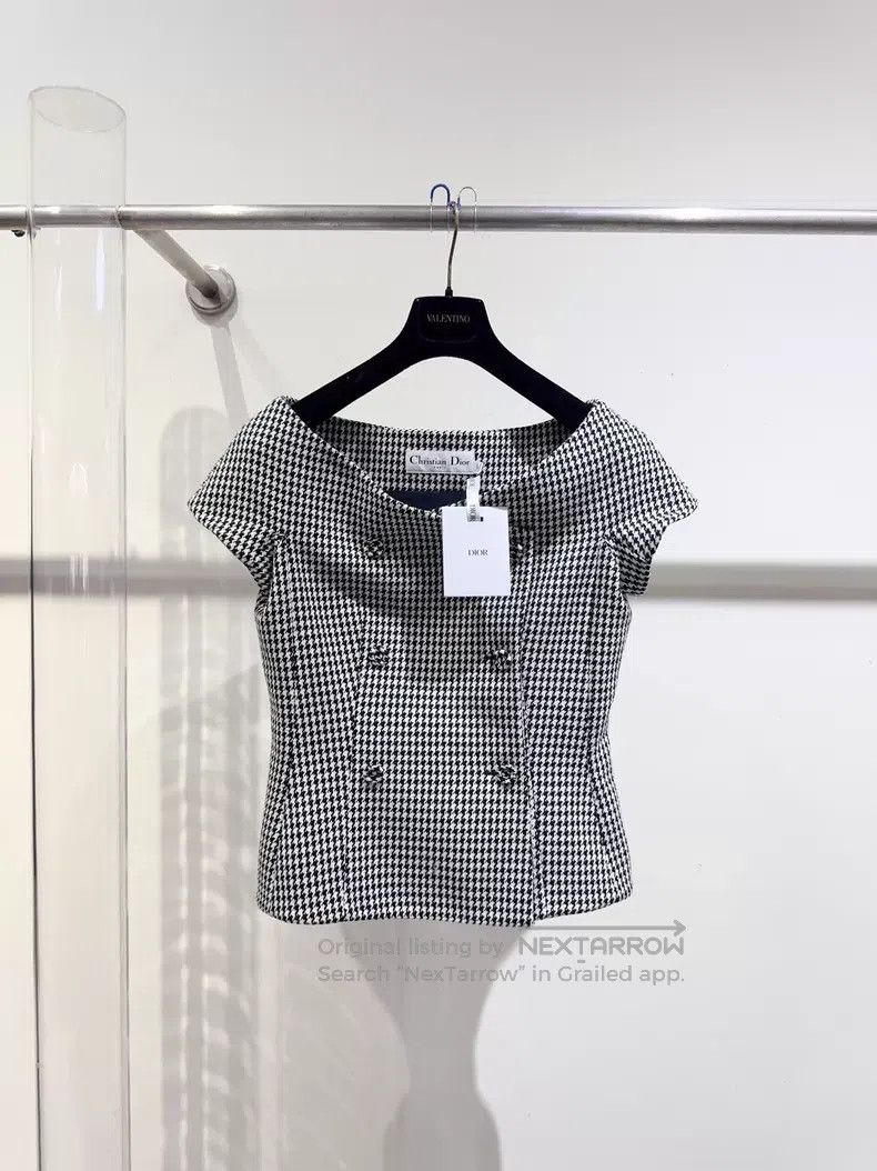 Dior Dior A thousand-bird check top Size S / US 4 / IT 40 - 1 Thumbnail