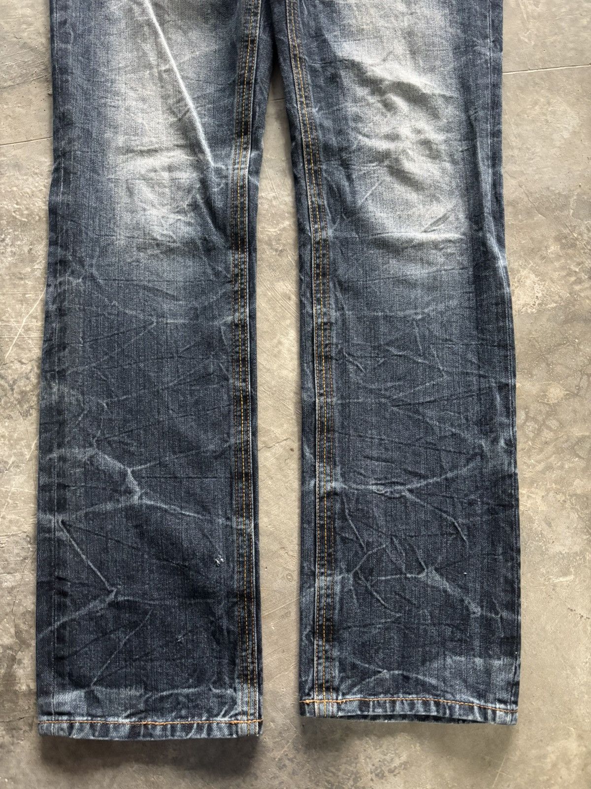 14th Addiction Y2K fade wash jeans skull japanese denim distressed Size US 31 - 9 Thumbnail