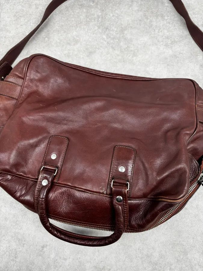 Maison Margiela 2012 Maison Margiela H&M Brown Upside Down Shoulder Leather Bag Size ONE SIZE - 6 Thumbnail