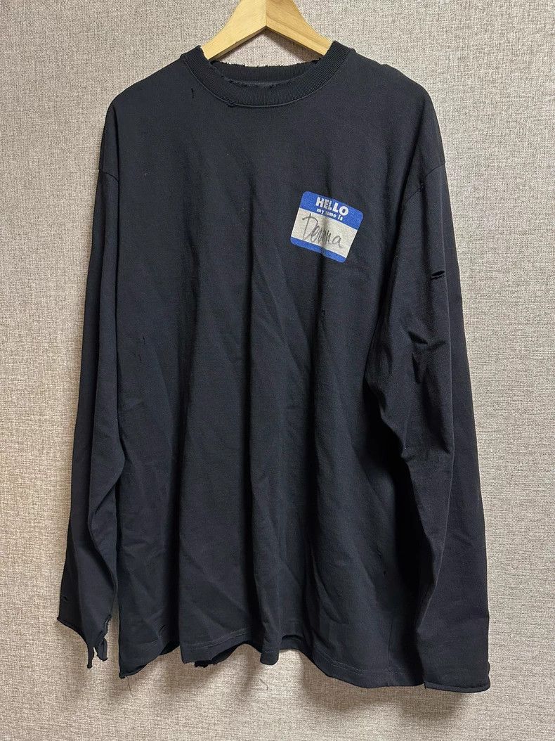 Balenciaga Balenciaga Limited Washed Distressed Long Sleeve T-Shirt Size US S / EU 44-46 / 1 - 1 Thumbnail
