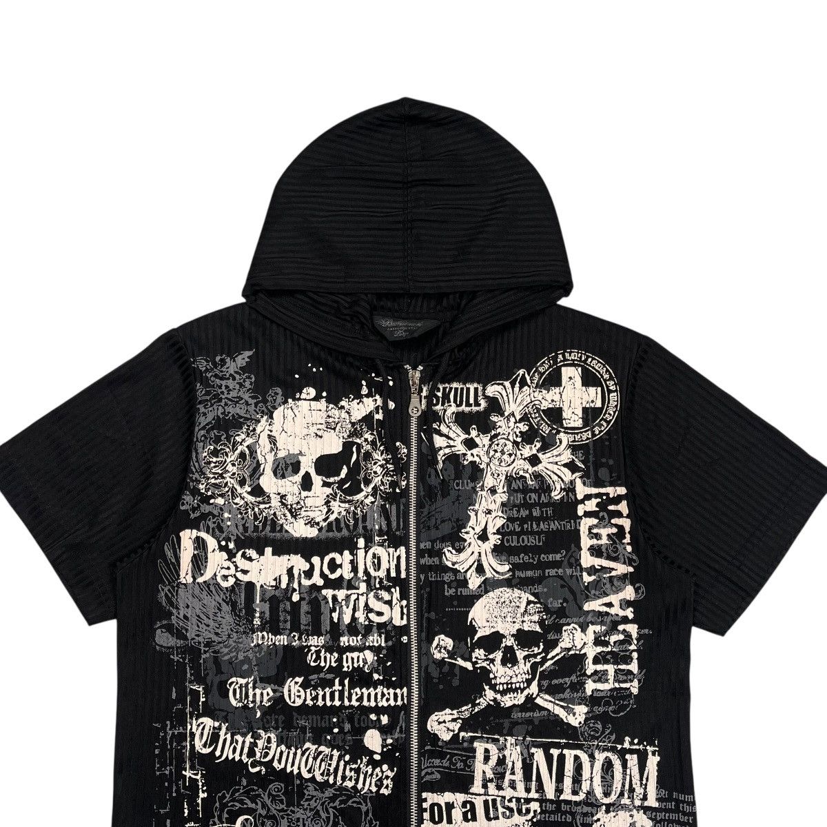 Le Grande Bleu (L.G.B.) Beaumere Poem Zip Up Hoodie Short Sleeve Size US M / EU 48-50 / 2 - 2 Thumbnail
