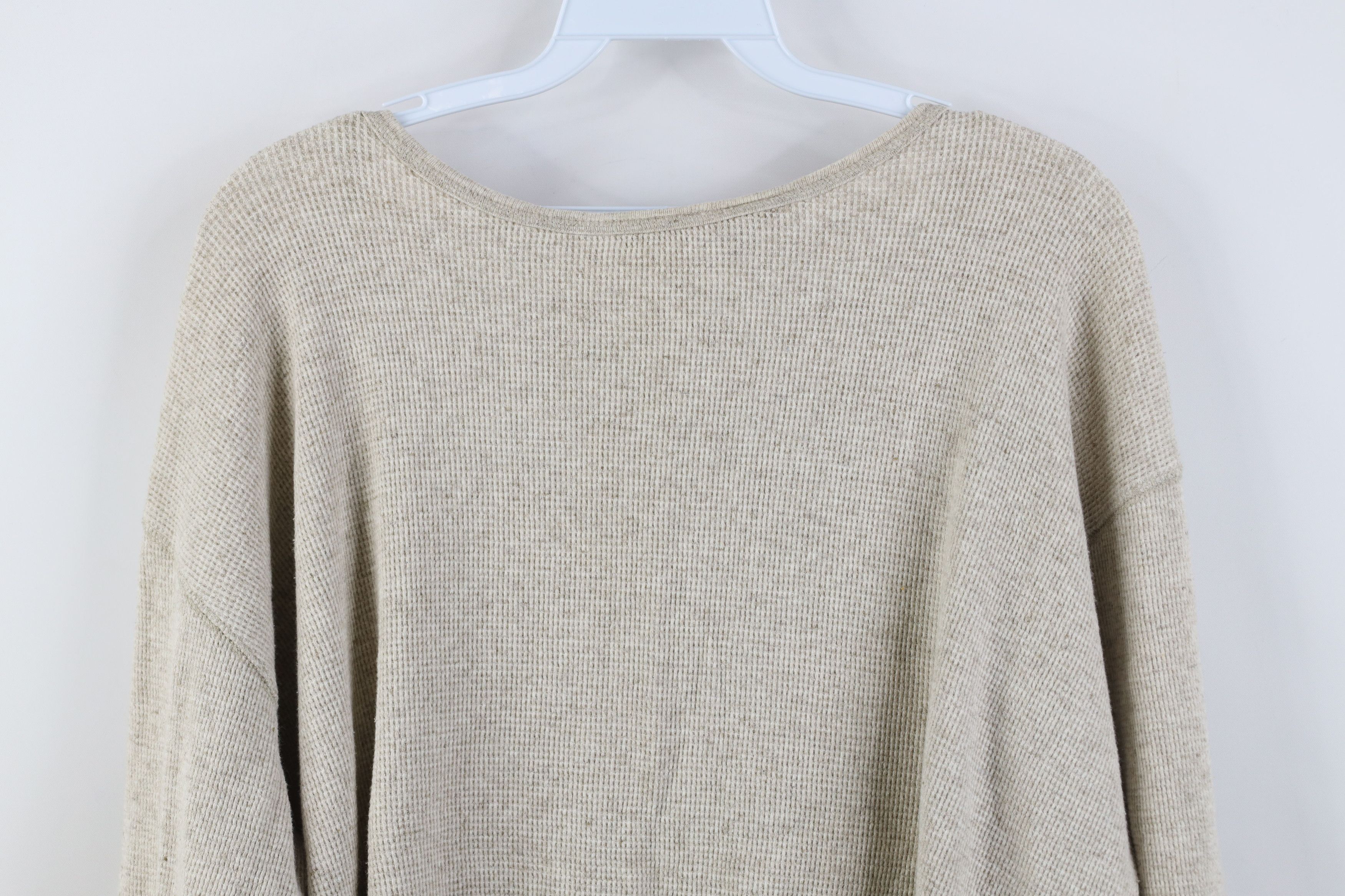 Vintage Vintage 90s DKNY Thermal Waffle Knit Long Sleeve T-Shirt Size L / US 10 / IT 46 - 10 Thumbnail