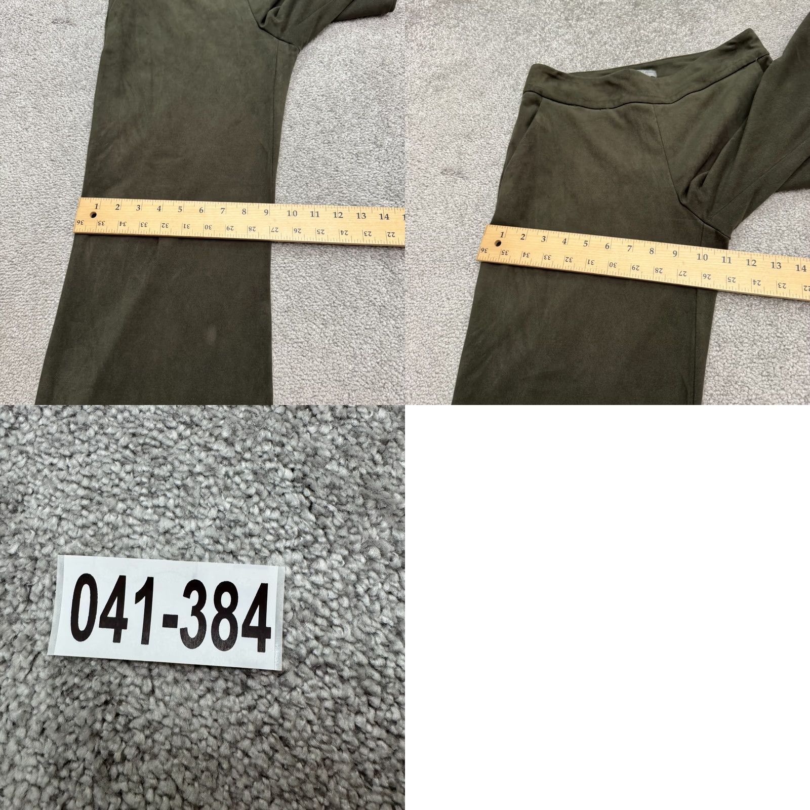 Madison I Love Tyler Madison Green Wide-Leg Pants Womens S Faux Suede Pull On Dress Pant Buttonless? (removed extra text) Size 28" / US 6 / IT 42 - 9 Thumbnail