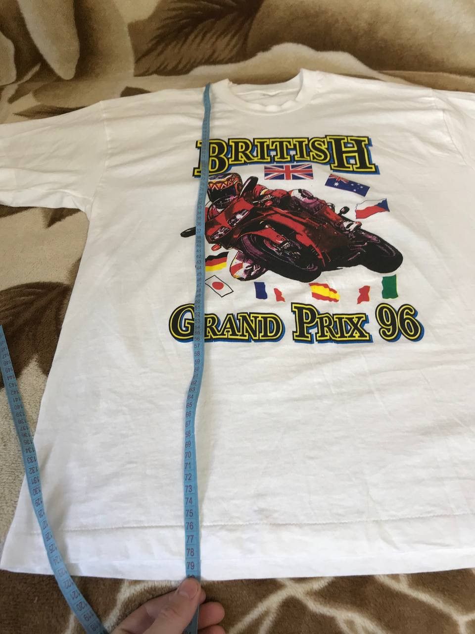 Vintage 🔥 1996 Vintage Motocycle Moto British Grand Prix T Shirt Size US XL / EU 56 / 4 - 11 Thumbnail