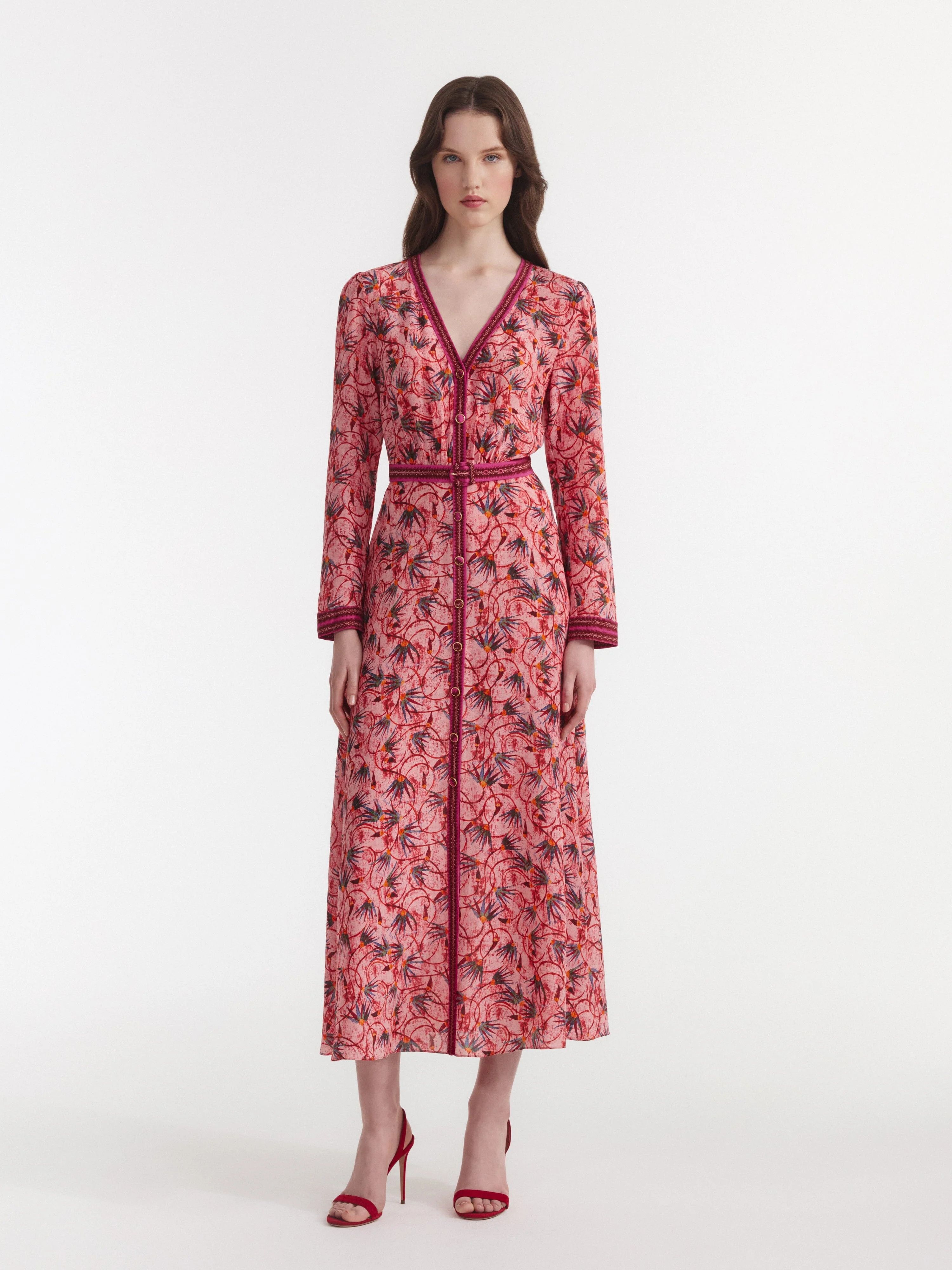 Other o1s22i1n0924 Maxi Chemisier Dress in Multicolor Size S / US 4 / IT 40 - 2 Thumbnail