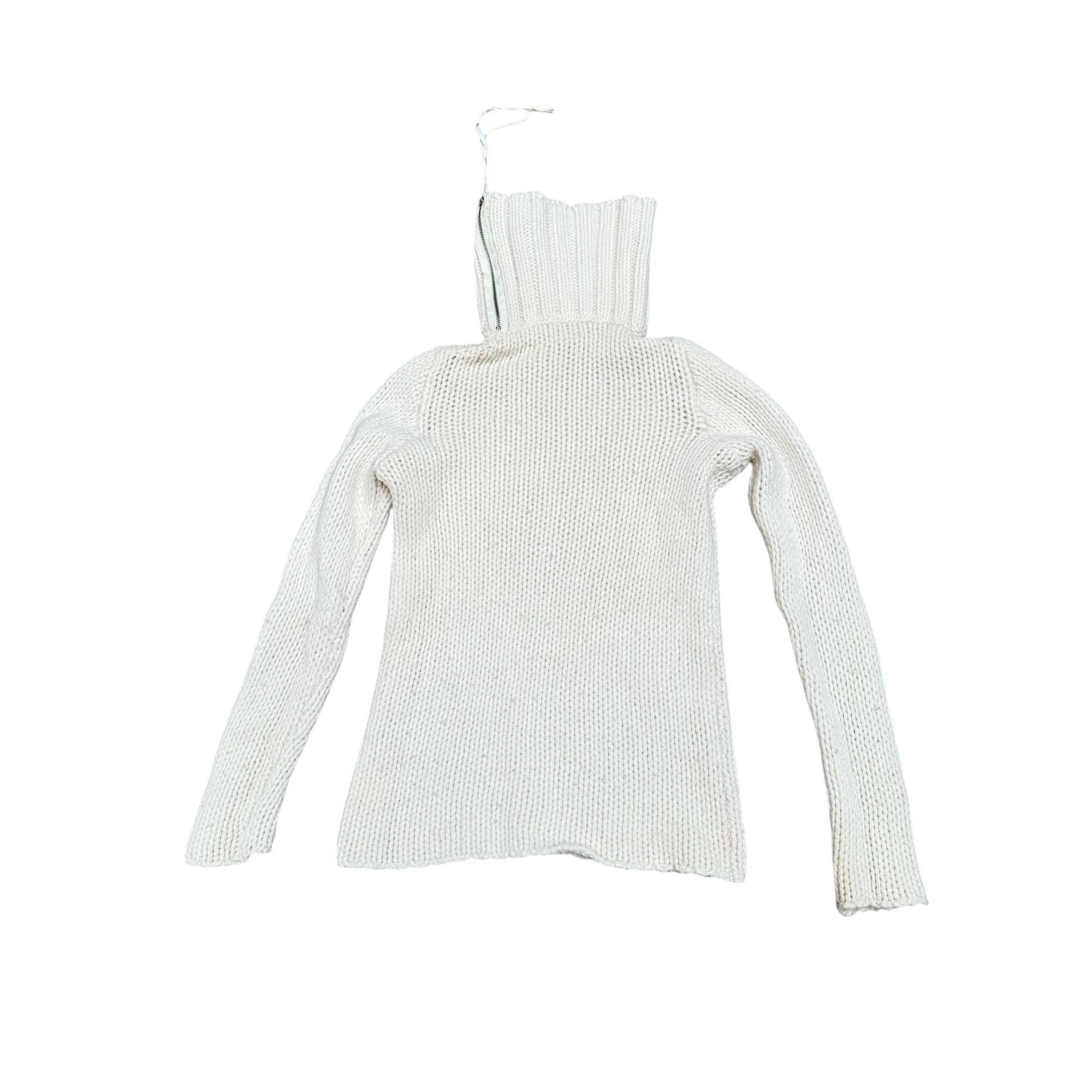 Maison Margiela Ecru Wool Sweater – 1999 Archive Piece Size M / US 6-8 / IT 42-44 - 2 Thumbnail