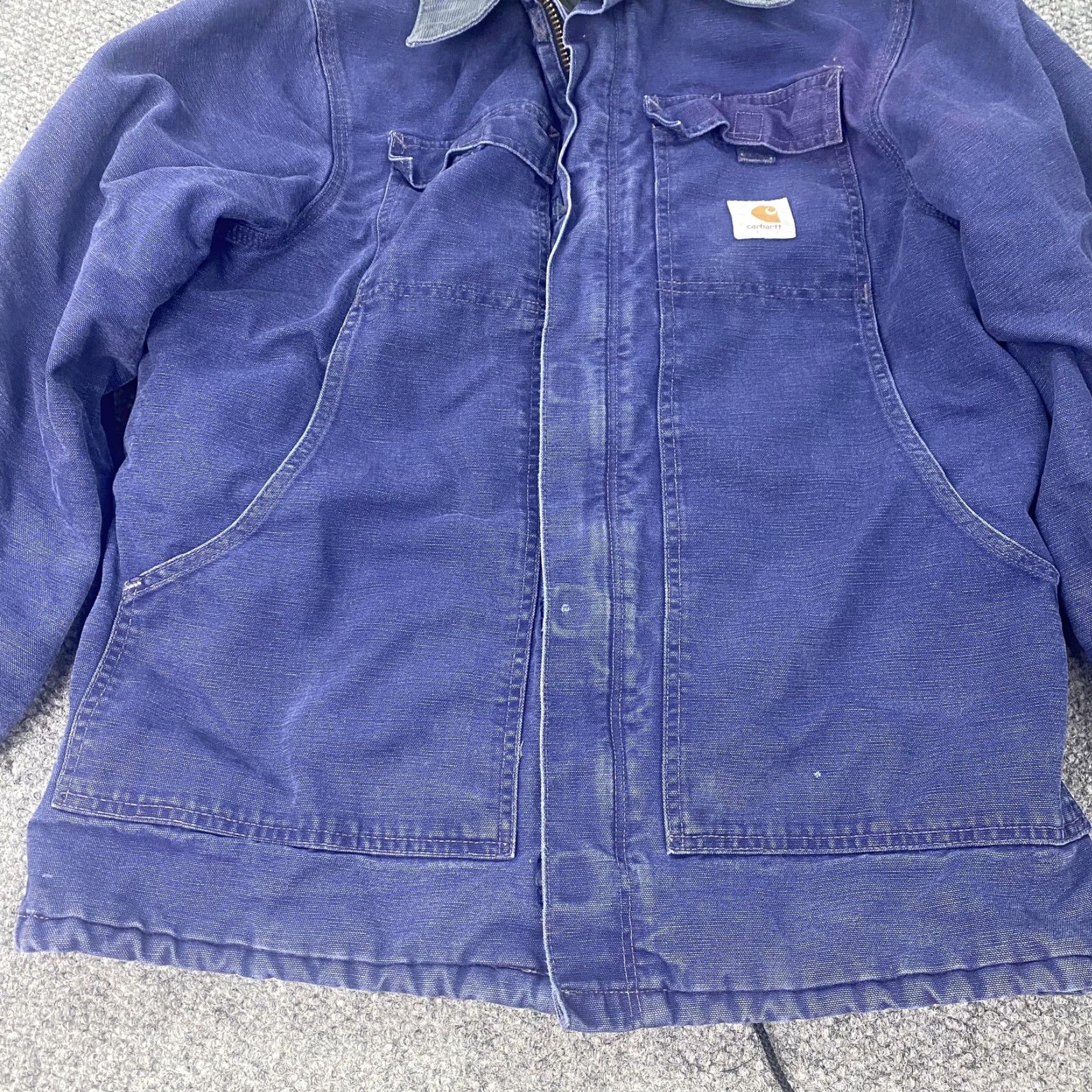 Carhartt VINTAGE Carhartt Jacket Mens Large 42 Indigo Canvas Quilted Workwear 90s Size US XS / EU 42 / 0 - 3 Thumbnail