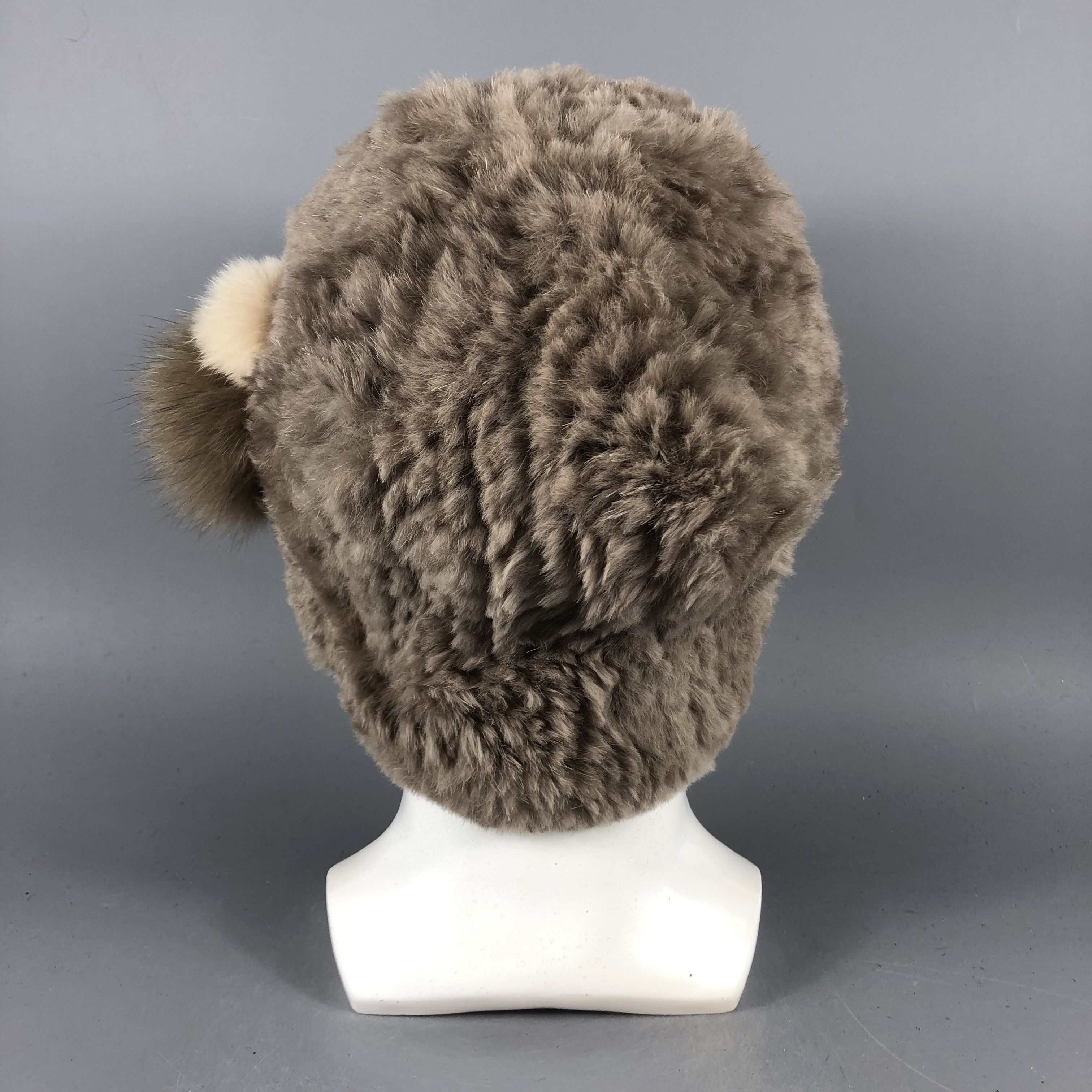 Japanese Brand × Vintage Womens Faux Fur Beanie Snow Hat Snow Cap -D925 Size ONE SIZE - 3 Thumbnail
